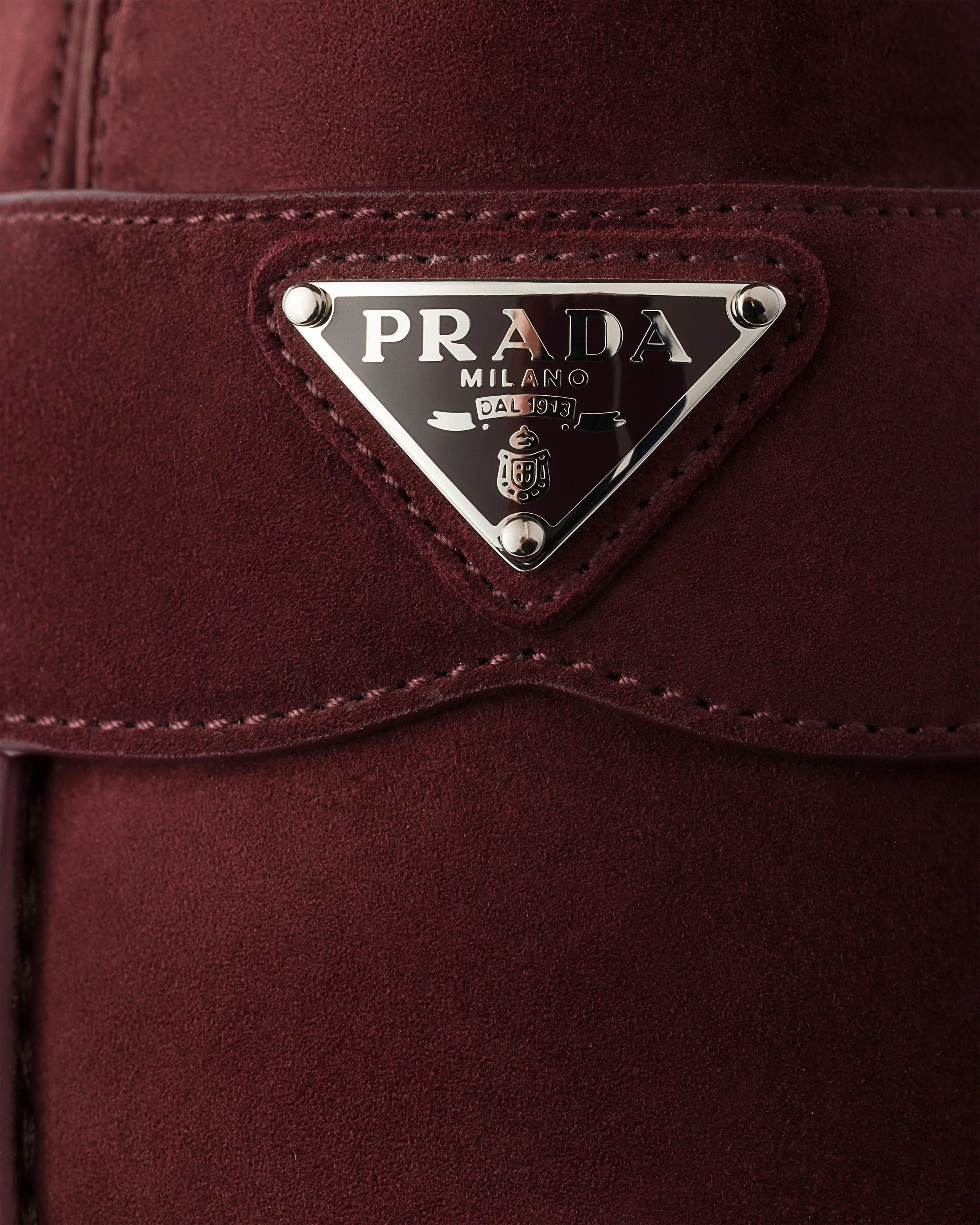 Prada o1w1db10426 Suede Loafers in Burgundy Size US 10 / EU 43 - 5 Thumbnail