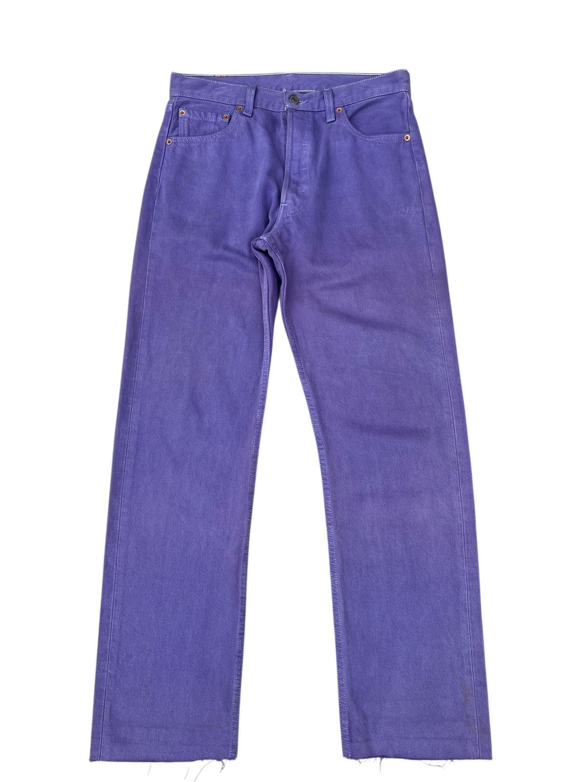 Levi's Vintage 1999 Levi’s 501 Faded Stains Purple Denim Jeans Size US 30 / EU 46 - 1 Thumbnail