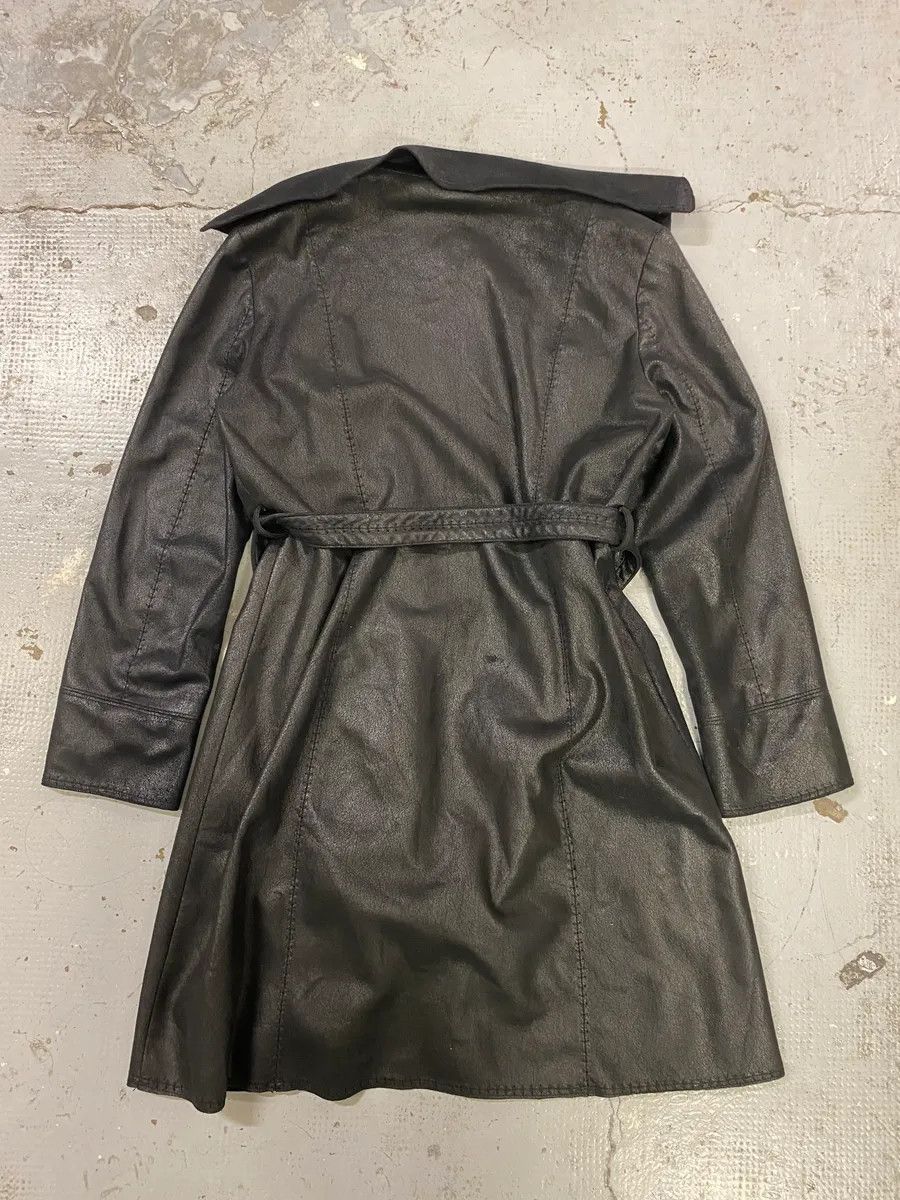 Balmain 2000s Balmain Black Faux Leather Trench Coat Size XS / US 0-2 / IT 36-38 - 6 Thumbnail
