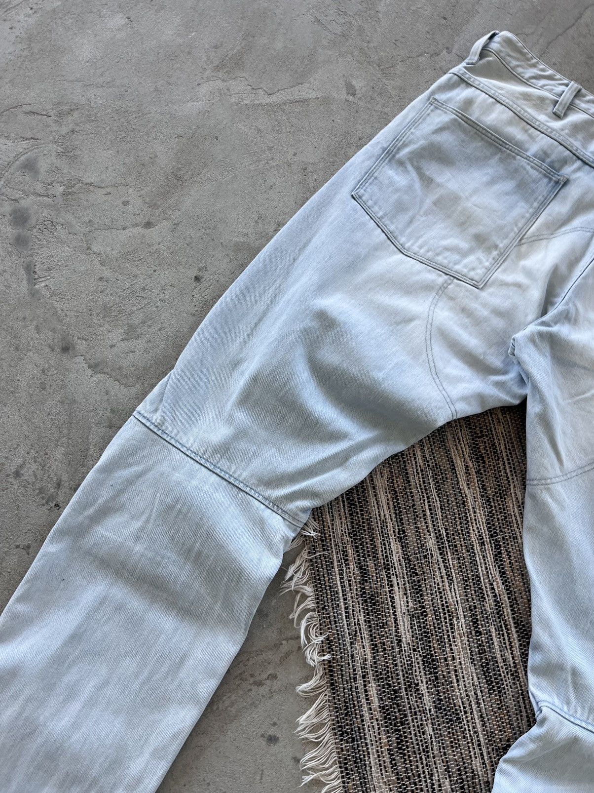 G-Star Vintage GStar Raw Moto Denim Jeans 38x36 Blue Knee Panel Y2K Size US 38 / EU 54 - 16 Thumbnail