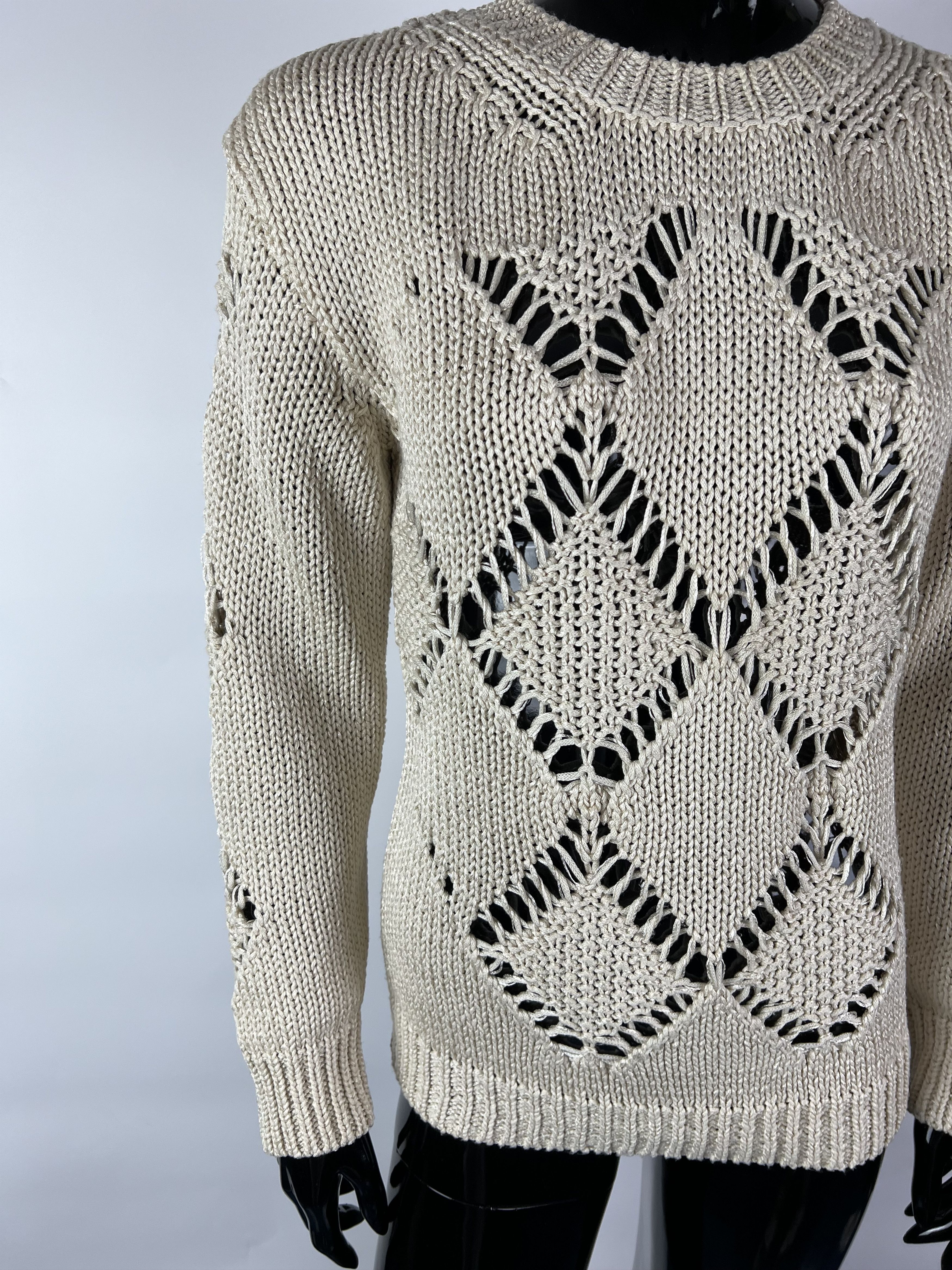 Sandro Sandro Women's Beige Knit Sweater Size 1 Size S / US 4 / IT 40 - 6 Thumbnail