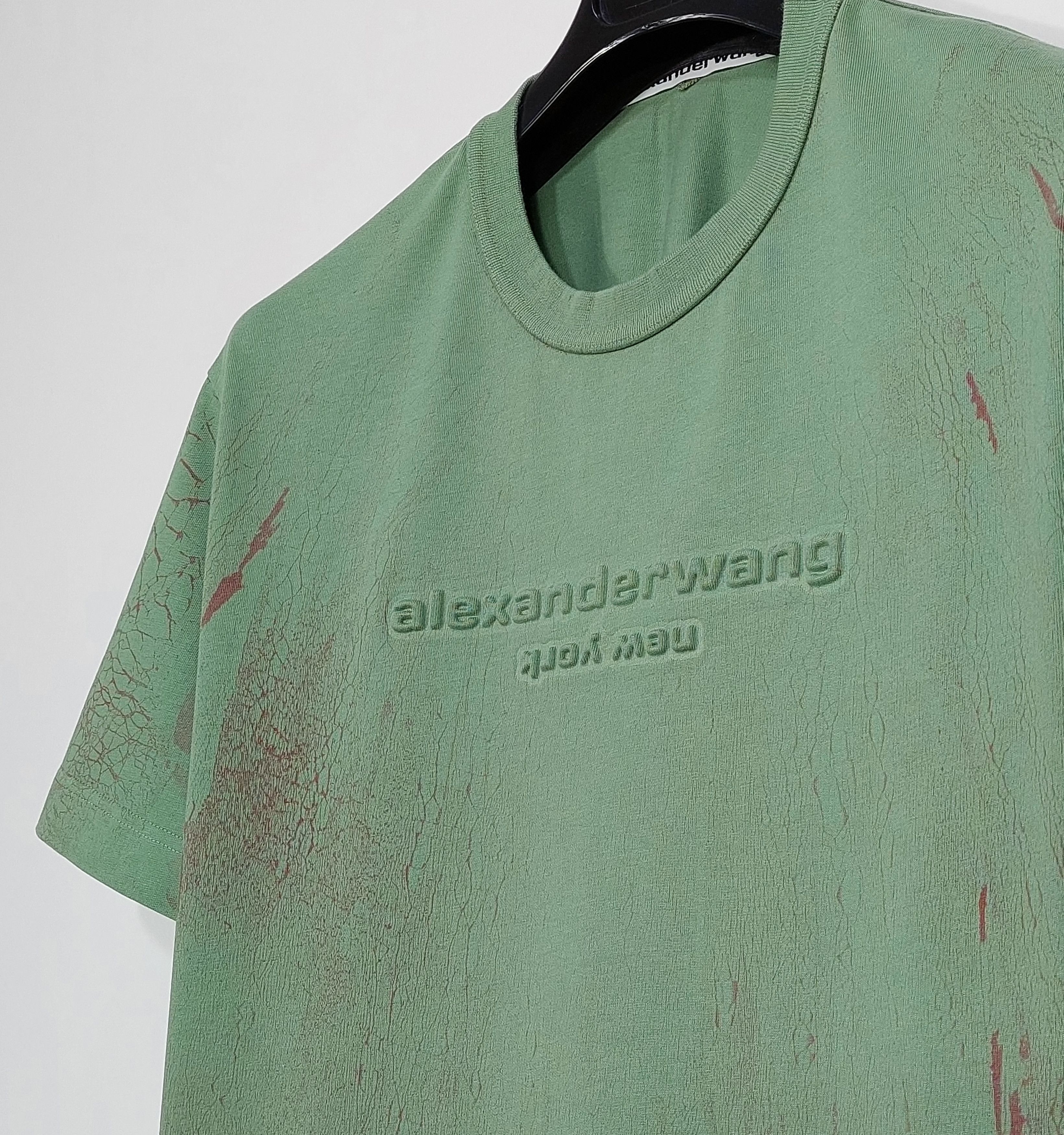 Alexander Wang emboss logo tshirt - kelly green M Size US M / EU 48-50 / 2 - 9 Thumbnail