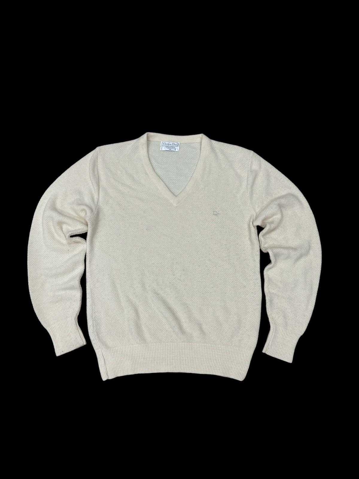 Christian Dior Monsieur VINTAGE CHRISTIAN DIOR V-NECK SWEATSHIRT KNITWEAR Size US M / EU 48-50 / 2 - 1 Thumbnail