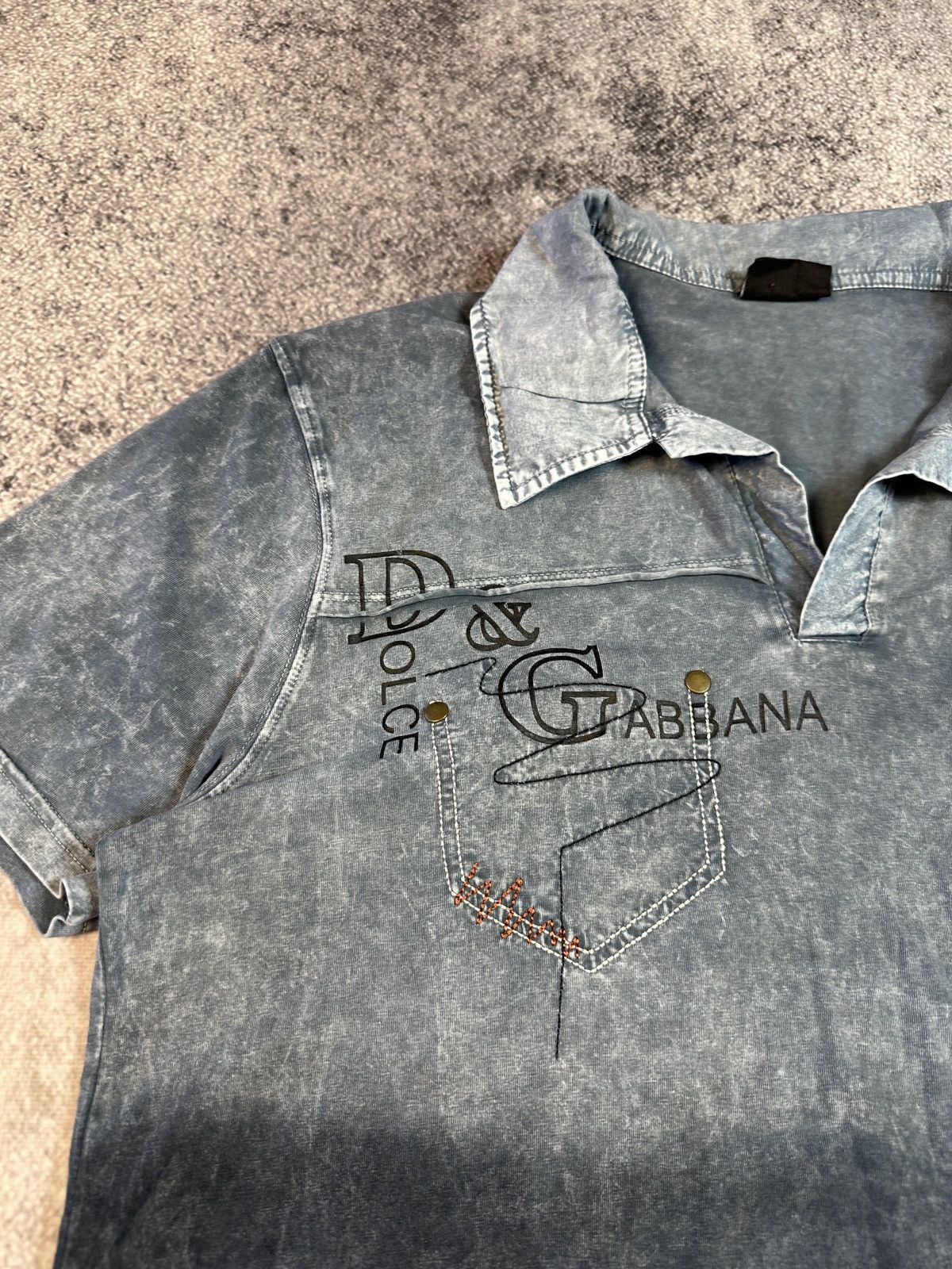 Designer × Vintage Y2K Vintage Dolce&Gabbana D&G Polo Avant Garde Opium USA L Size US L / EU 52-54 / 3 - 3 Thumbnail