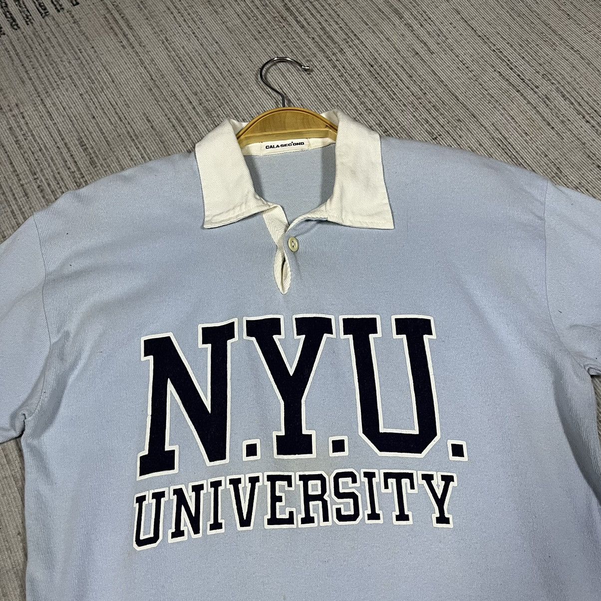 Vintage Vintage N.Y.U. University single stich polo Size US S / EU 44-46 / 1 - 4 Thumbnail