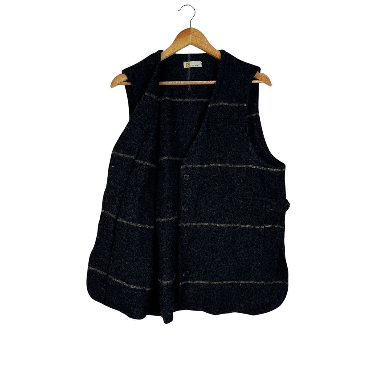 Issey Miyake ☀️80s ISSEY MIYAKE SPORT STRIPED VEST Size L / US 10 / IT 46 - 11 Thumbnail
