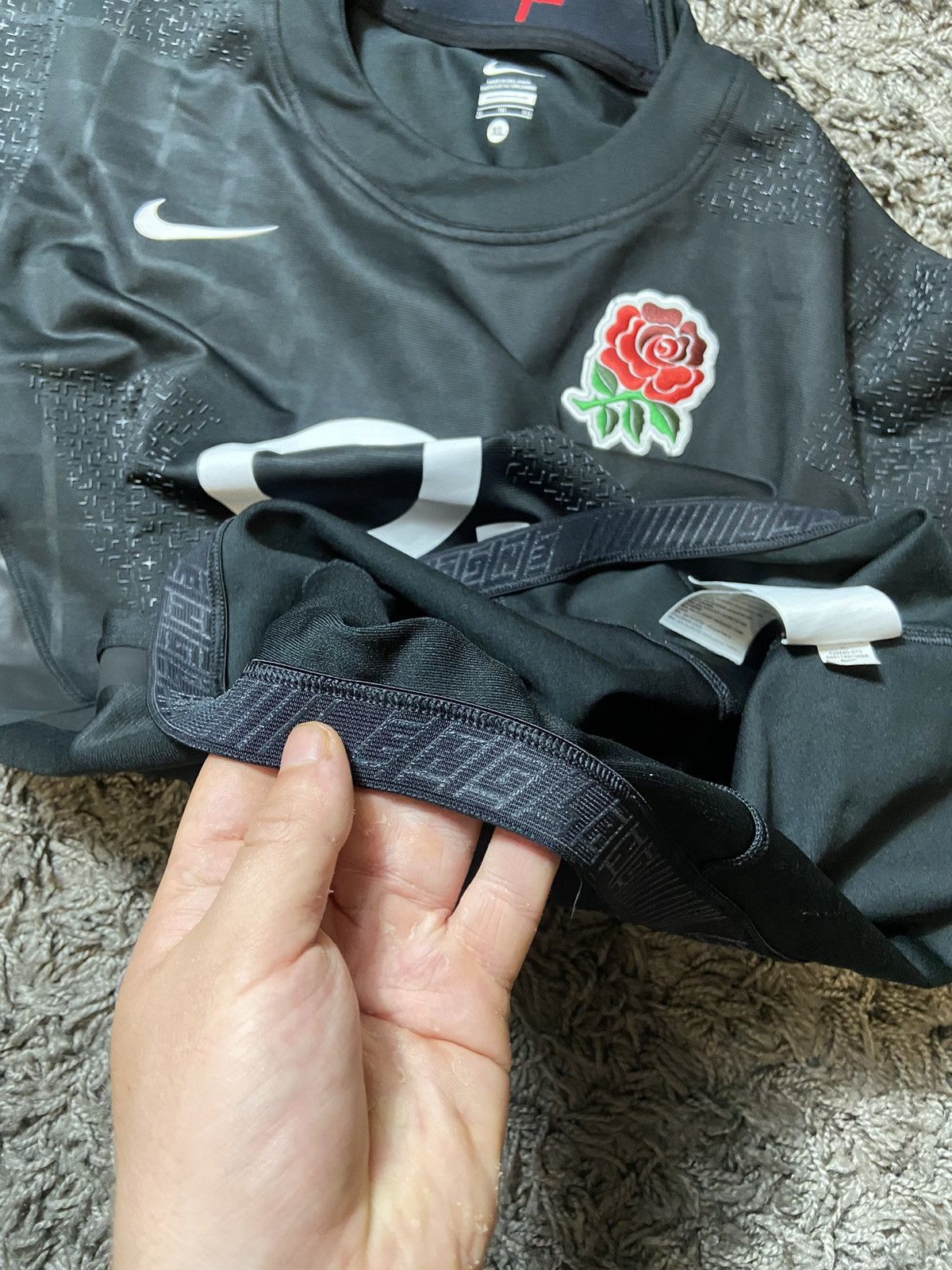 Nike × Vintage NIKE REGBY ENGLAND PLAYER ISSUE MATCH PLAYER VERSION JERSEY Size US XL / EU 56 / 4 - 7 Thumbnail