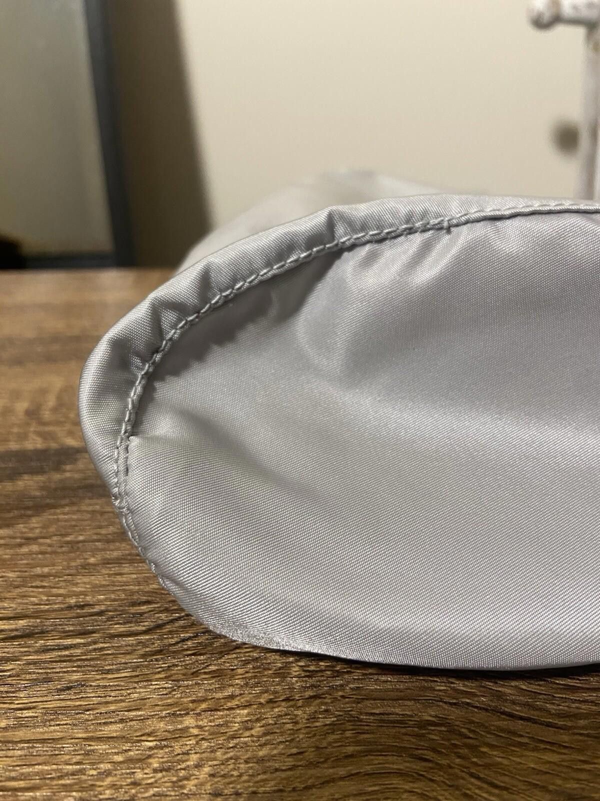 Prada Prada silver gray drawstring bucket pouch bag, great w card Size ONE SIZE - 4 Thumbnail