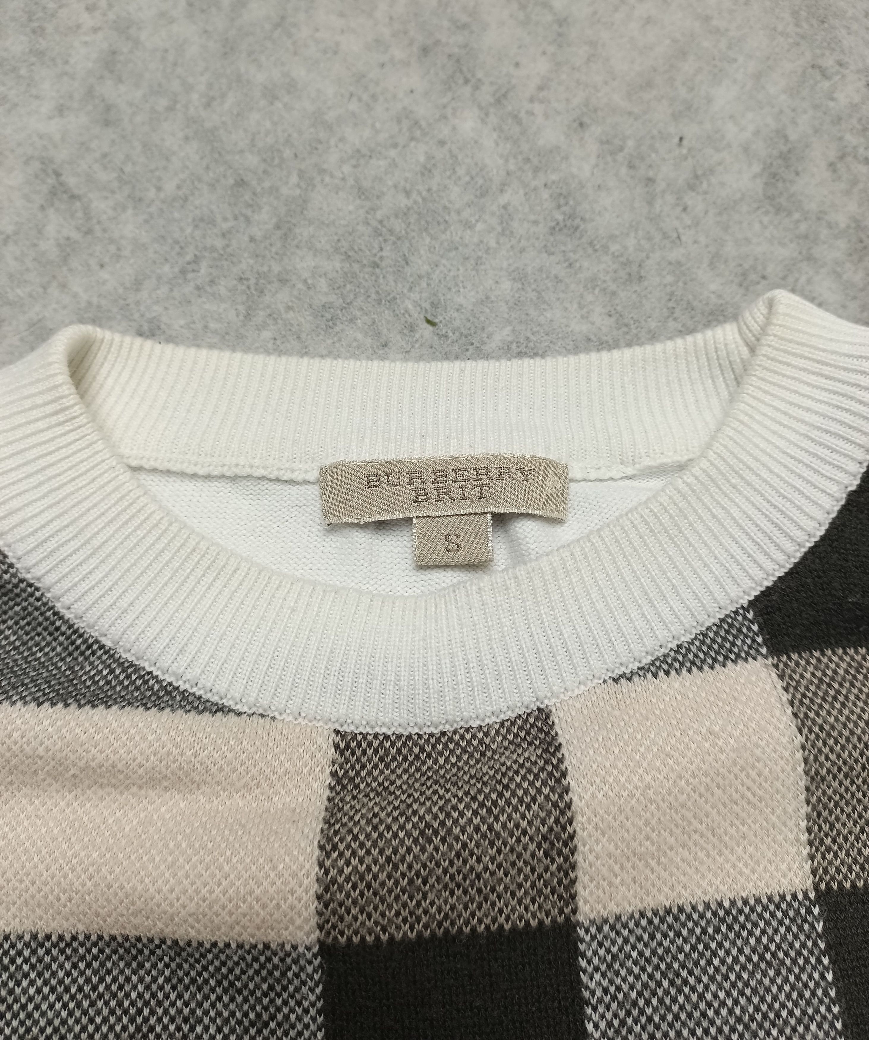 Burberry Burberry Brit Check White Jumper Sweatshirt Size S Size S / US 4 / IT 40 - 6 Thumbnail