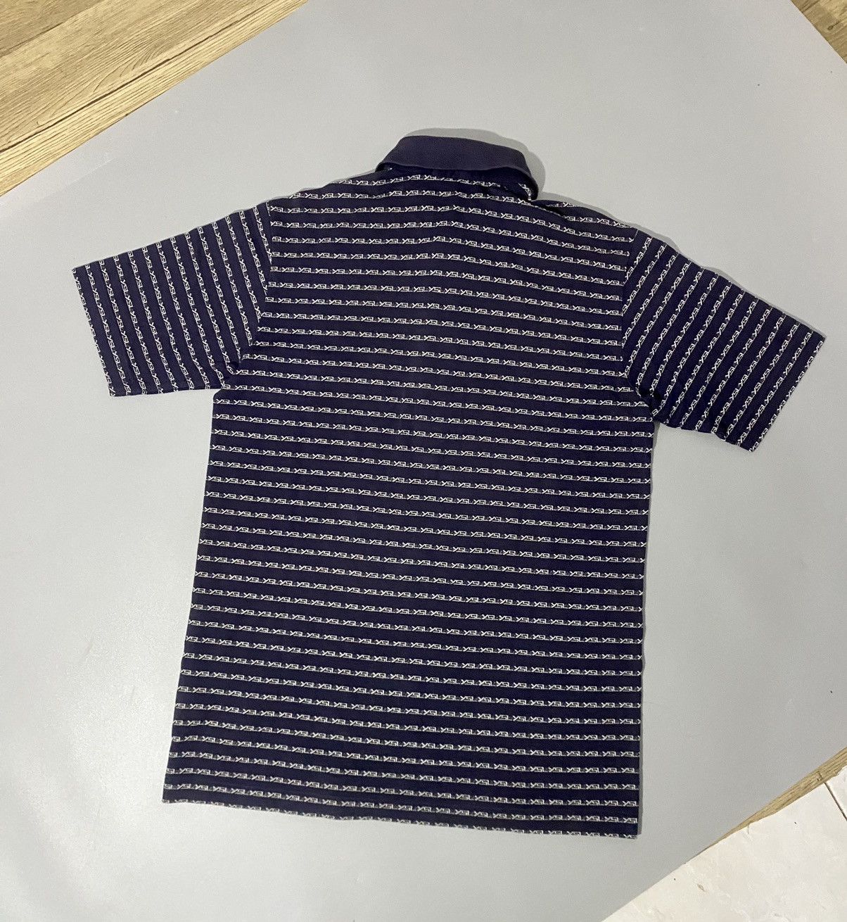 Vintage × Yves Saint Laurent 💥Monogram💥Yves Saint Laurent Polos Size US L / EU 52-54 / 3 - 10 Thumbnail