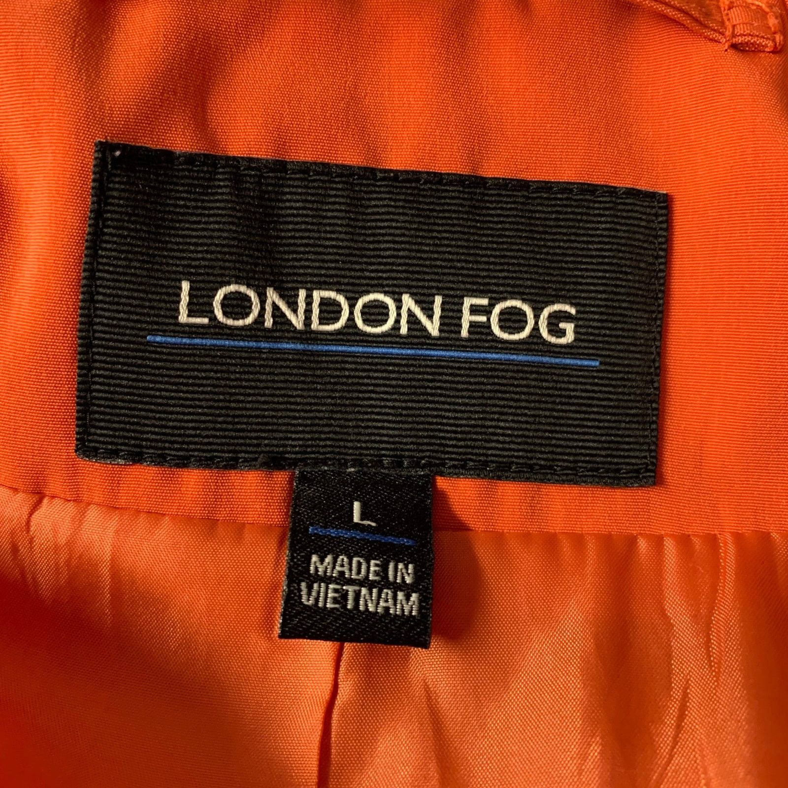 London Fog LONDON FOG L Orange Polyester Double Breasted Trench Coat Size L / US 10 / IT 46 - 4 Thumbnail