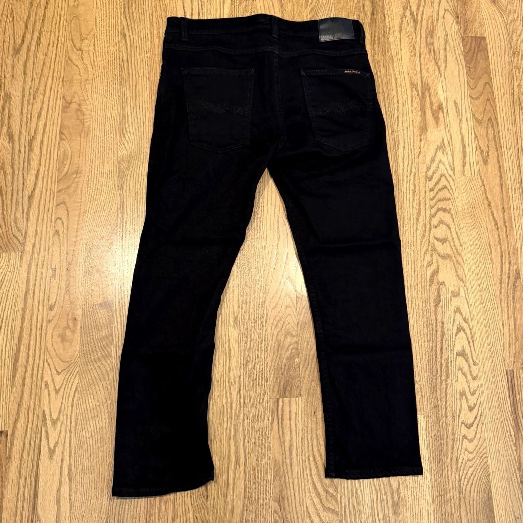 Nudie Jeans Nudie Jeans Lean Dean Dry Everblack Pants Men’s 34x34 Slim Denim Jeans 5-Pocket Black Cotton Spandex Hemmed 26 Inseam Size US 34 / EU 50 - 2 Thumbnail