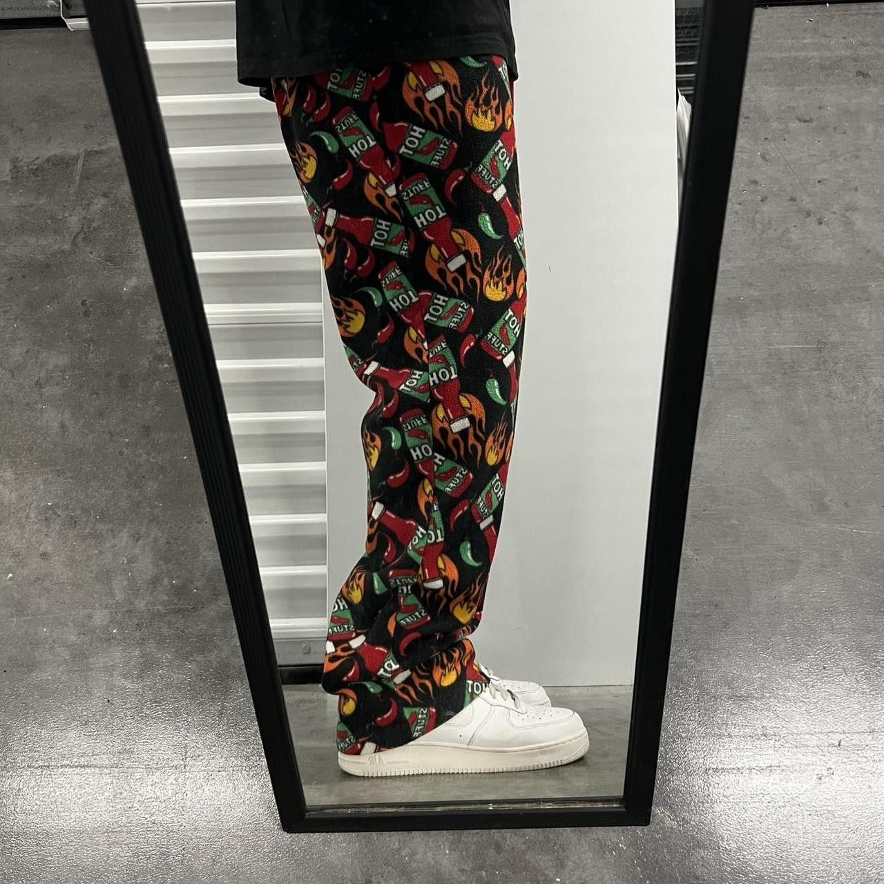 Japanese Brand × Vintage Vintage Y2K Baggy Hot Sauce Pajama SweatsPants! Size US 36 / EU 52 - 1 Thumbnail