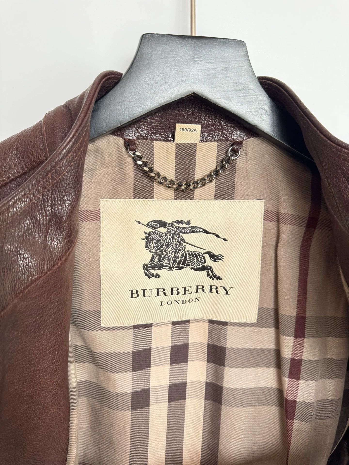 Burberry Burberry Brown Red Bison Leather Jacket 48 Size US M / EU 48-50 / 2 - 7 Thumbnail