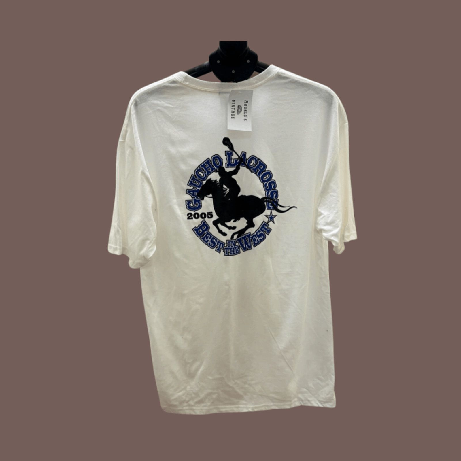 Hanes VTG 2005 Lacrosse Tee | Hanes Gaucho Graphic |Y2K Sportswear Size US L / EU 52-54 / 3 - 2 Thumbnail