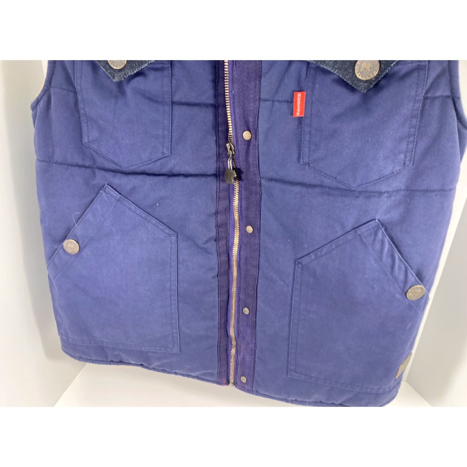 Hudson Hudson Outerwear Vest Mens Size Large Blue Denim Canvas Full Zip Casual Shirt? Size US L / EU 52-54 / 3 - 3 Thumbnail