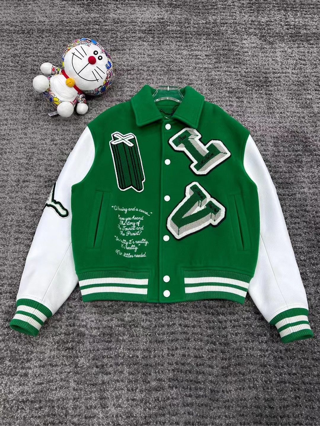 Louis Vuitton LOUIS VUITTON VARSITY LEATHER JACKET | Grailed