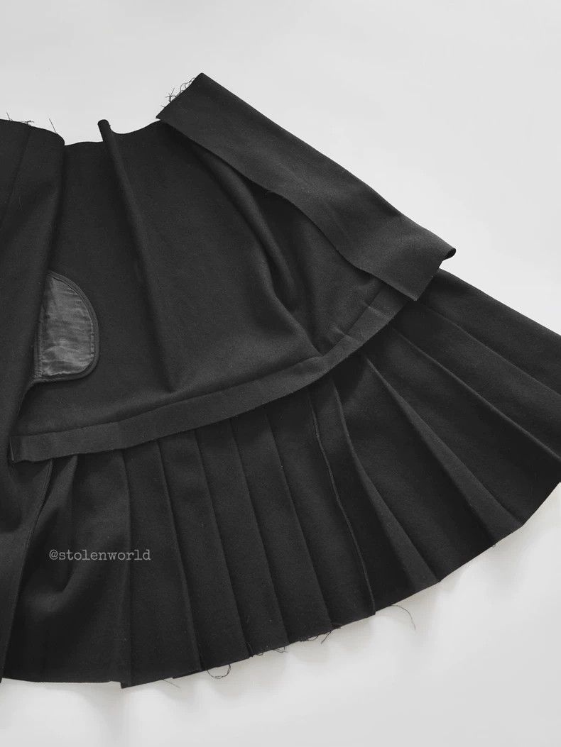 Yohji Yamamoto Yohji Yamamoto size 1 2010 AW Show Strap Half Skirt 2506-N Size 24" / US 00 / IT 34 - 6 Thumbnail