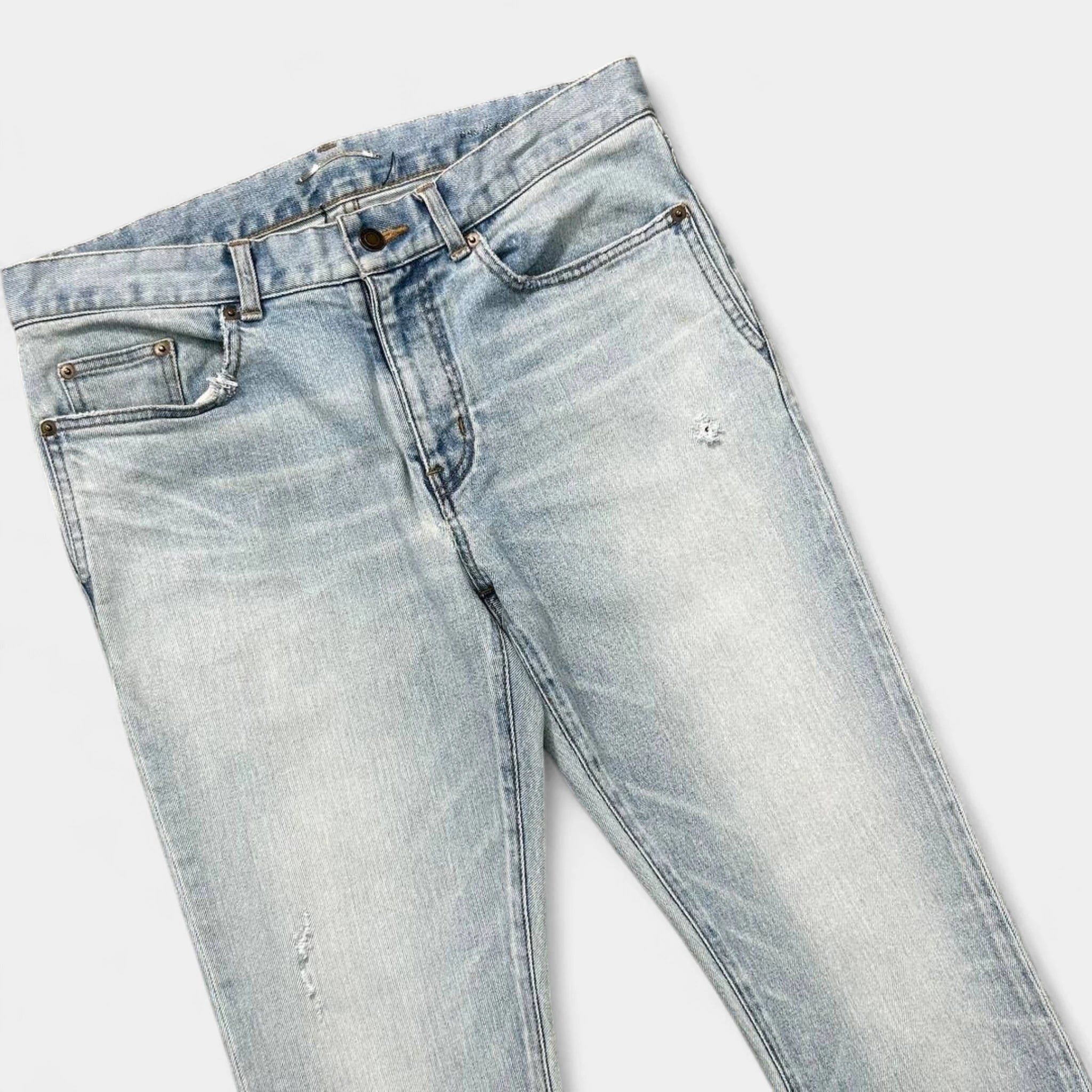 Saint Laurent Paris Saint Laurent Classic Blue Skinny Jeans Size US 29 - 2 Thumbnail
