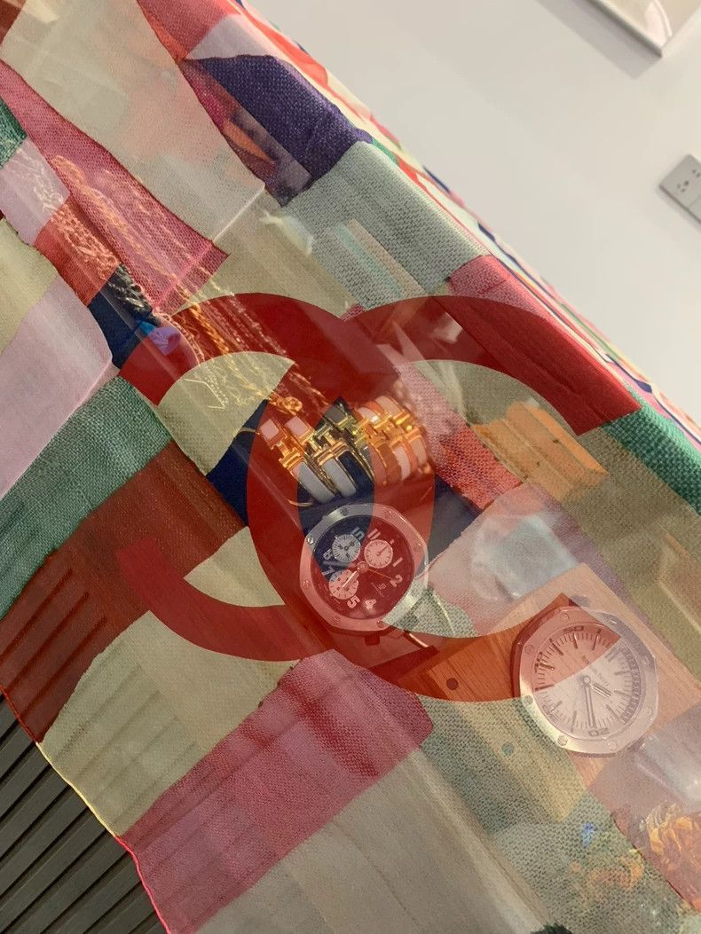 Chanel Chanel Multi-Color Square Logo Silk Scarf Size ONE SIZE - 4 Thumbnail