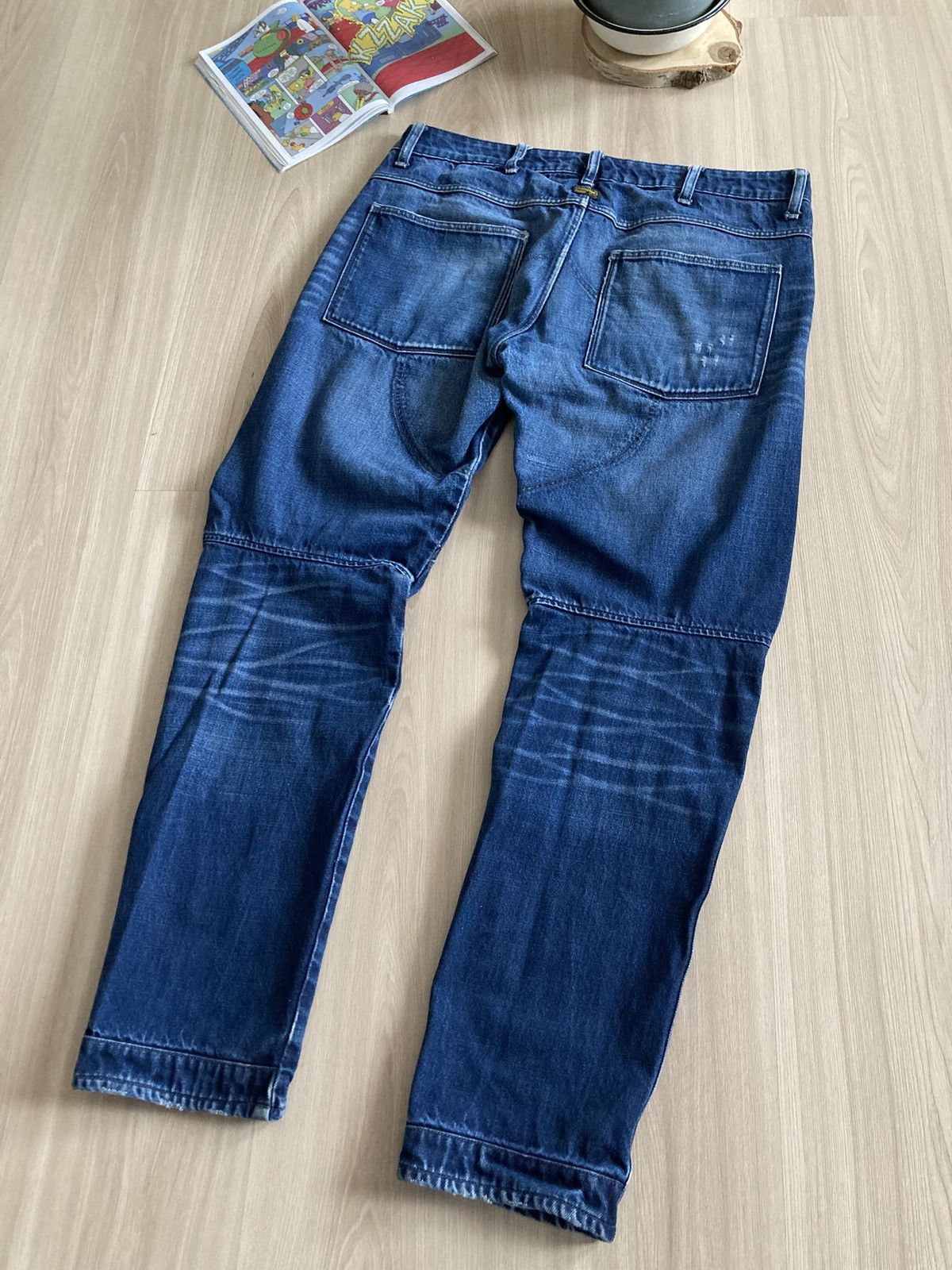 G-Star Vintage G-Star Raw 3D Low Tapered Denim Dirty Pants Jeans Size US 34 / EU 50 - 9 Thumbnail