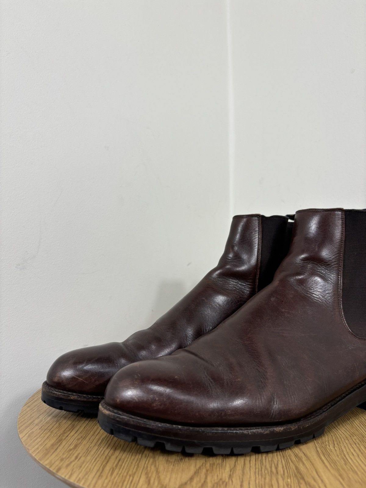 Other Ed Meier Munich Men’s Dark Brown Leather Ankle Chelsea Boots Size US 11 / EU 44 - 9 Thumbnail