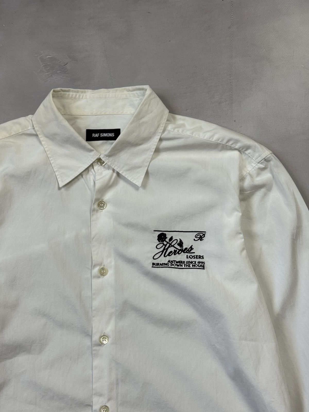 Raf Simons Fw19 Raf Simons Heroes/Losers Button-Up(White/M) Size US M / EU 48-50 / 2 - 2 Thumbnail