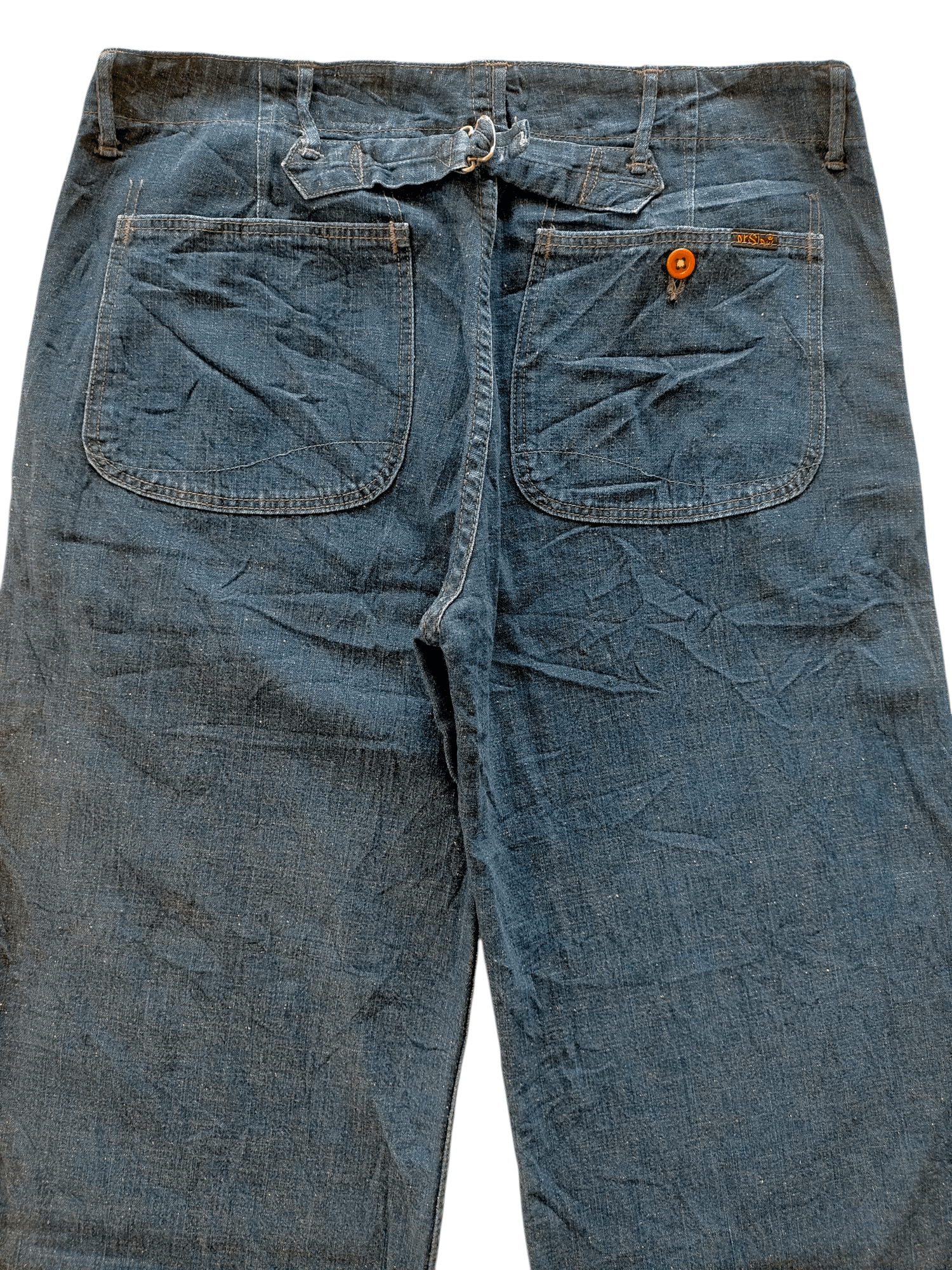 Orslow Orslow Made in Japan Wide Leg Flare Buckle Blue Jeans Size US 32 / EU 48 - 3 Thumbnail