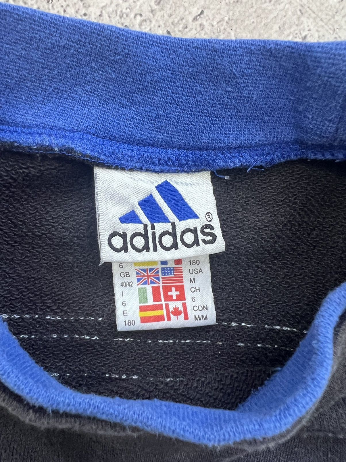 Adidas × Vintage Vintage Adidas Big Logo Streetwear Blue Oversize Sweatshirt Size US M / EU 48-50 / 2 - 6 Thumbnail