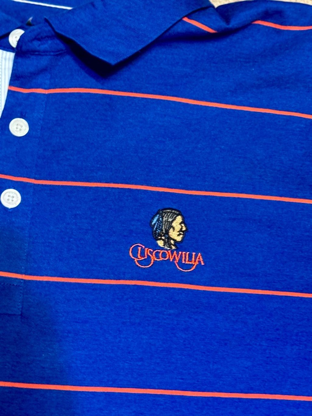 Nike Mens Ocean Blue Golf Dri-Fit Shirt Sz-M “Cuscowilla” Club Size US M / EU 48-50 / 2 - 2 Thumbnail
