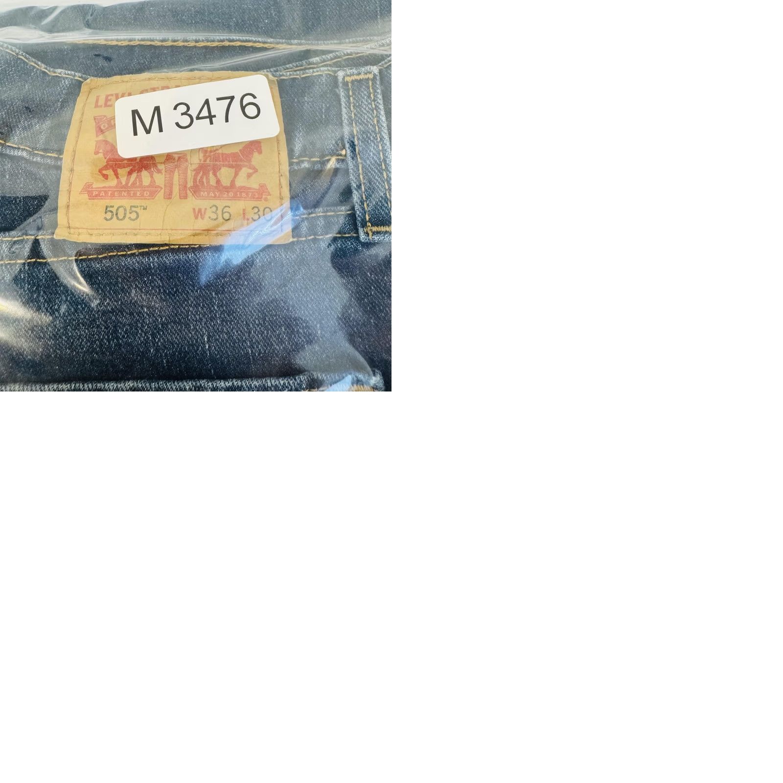 Levi's Levi's 505 Jeans Mens 36x30 Blue Medium Wash Straight Zip Fly Denim Pockets Logo Field 5-Pocket Size US 36 / EU 52 - 10 Thumbnail