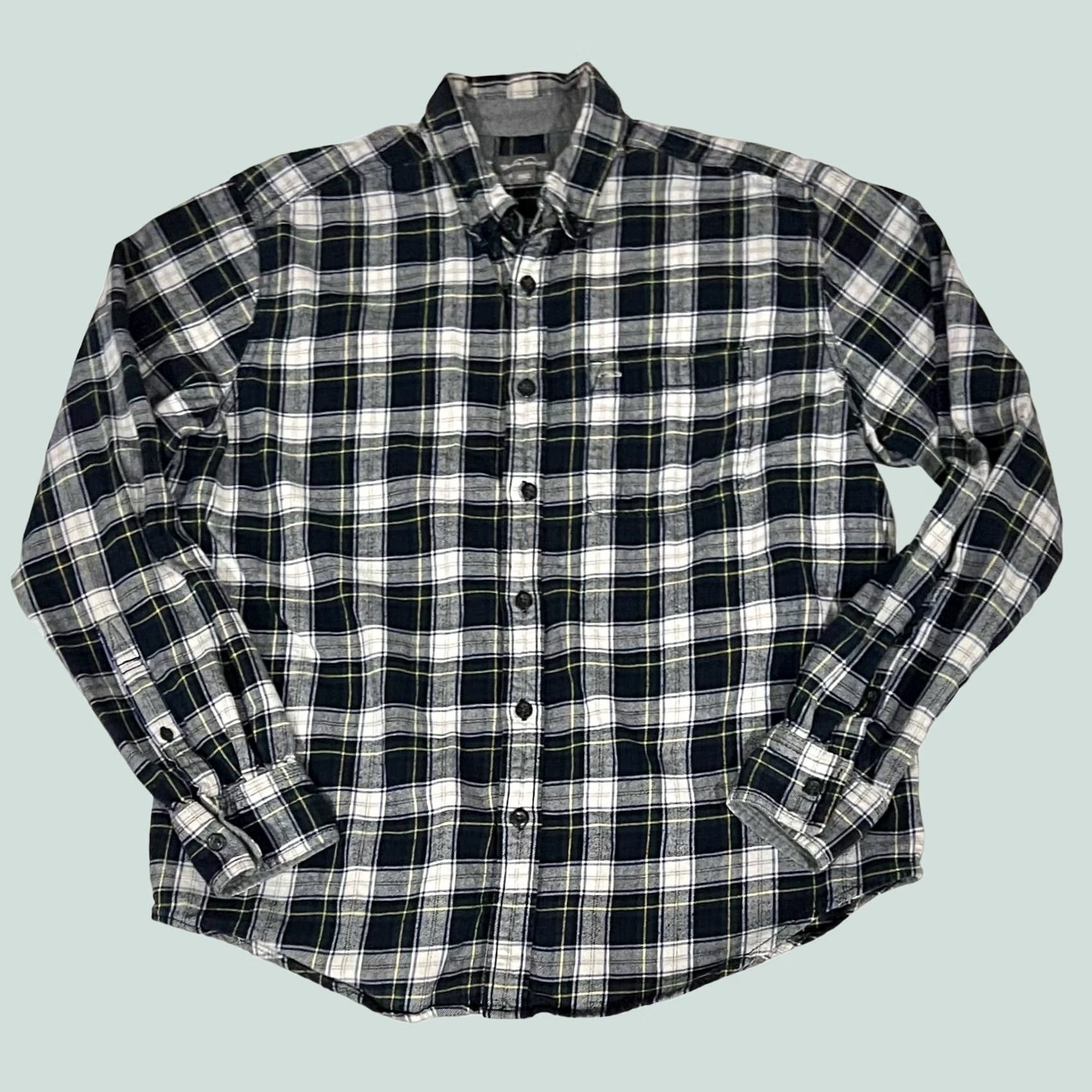 Eddie Bauer Eddie Bauer Men’s Large Plaid Flannel Shirt Blue Green Scotch Button-Front, Cotton, Long Sleeve, Collared, Regular Fit, Size L, Men's Shirt Size US L / EU 52-54 / 3 - 1 Thumbnail