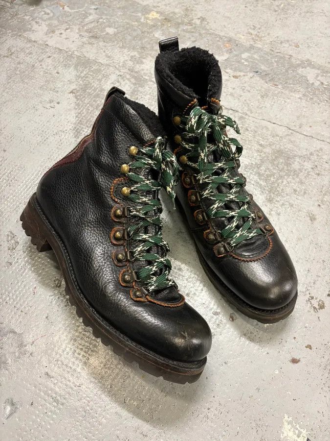 Dsquared2 Dsquared2 Black Leather Hiking Boots Size US 11 / EU 44 - 2 Thumbnail