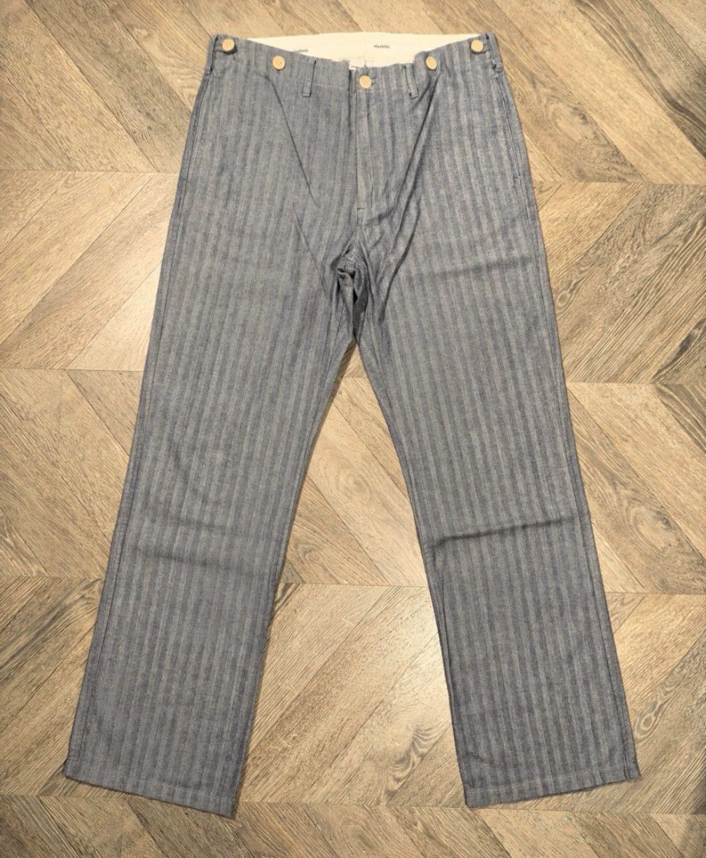 Visvim VISVIM MESS PANTS Fishbone Indigo Straight Pants Size US 34 / EU 50 - 1 Thumbnail