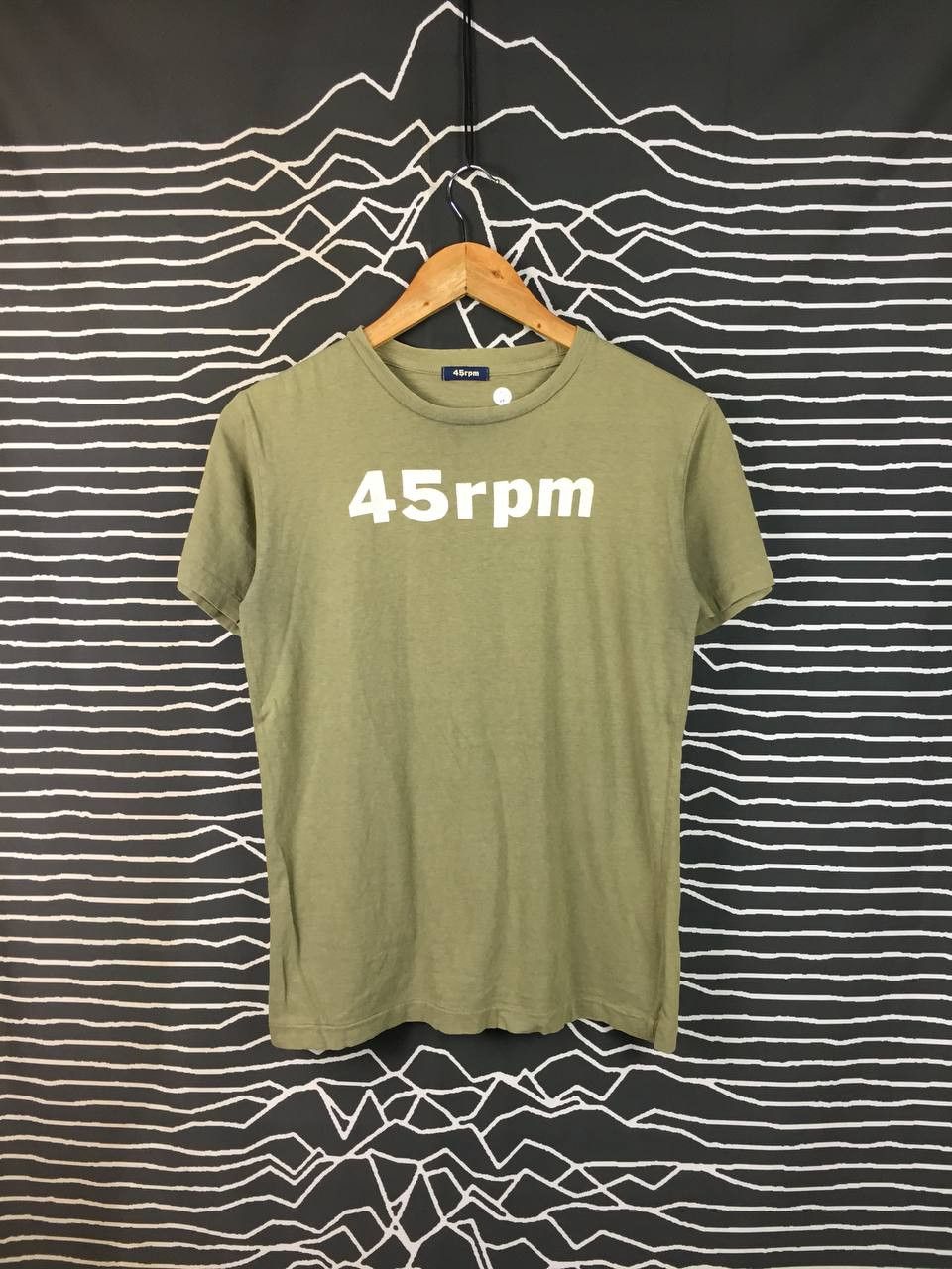 45rpm Vtg 45rpm Studio Japan Classic Logo Olive Green Tee Size US S / EU 44-46 / 1 - 2 Thumbnail