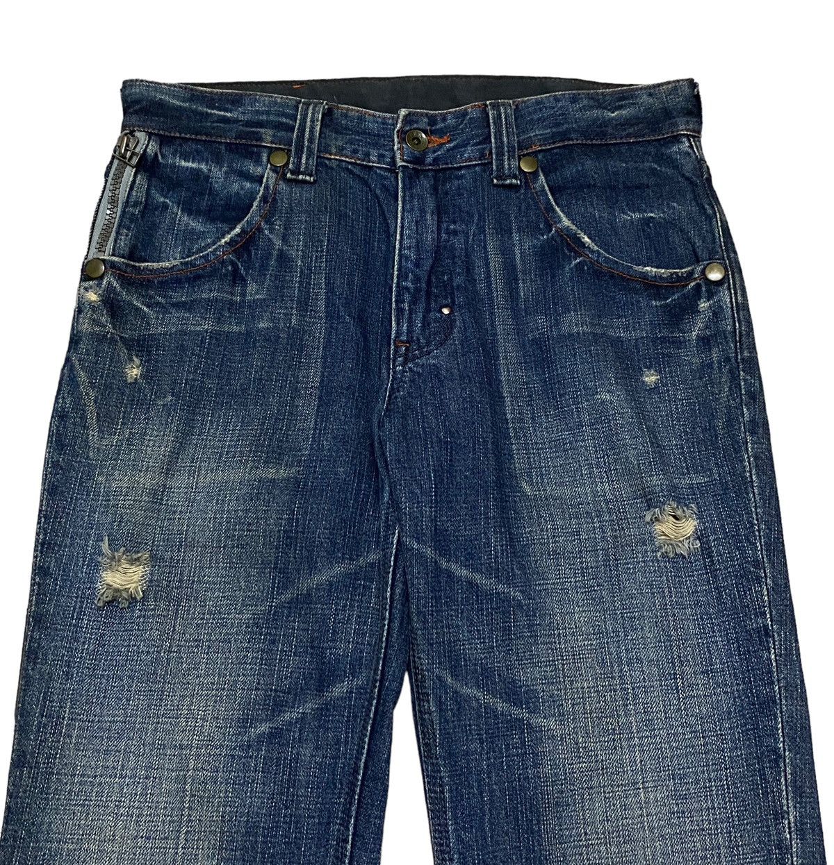 14th Addiction × If Six Was Nine × Japanese Brand Rare Design Vintage Denim Craft Flared Jeans 2000s Size US 29 - 3 Thumbnail