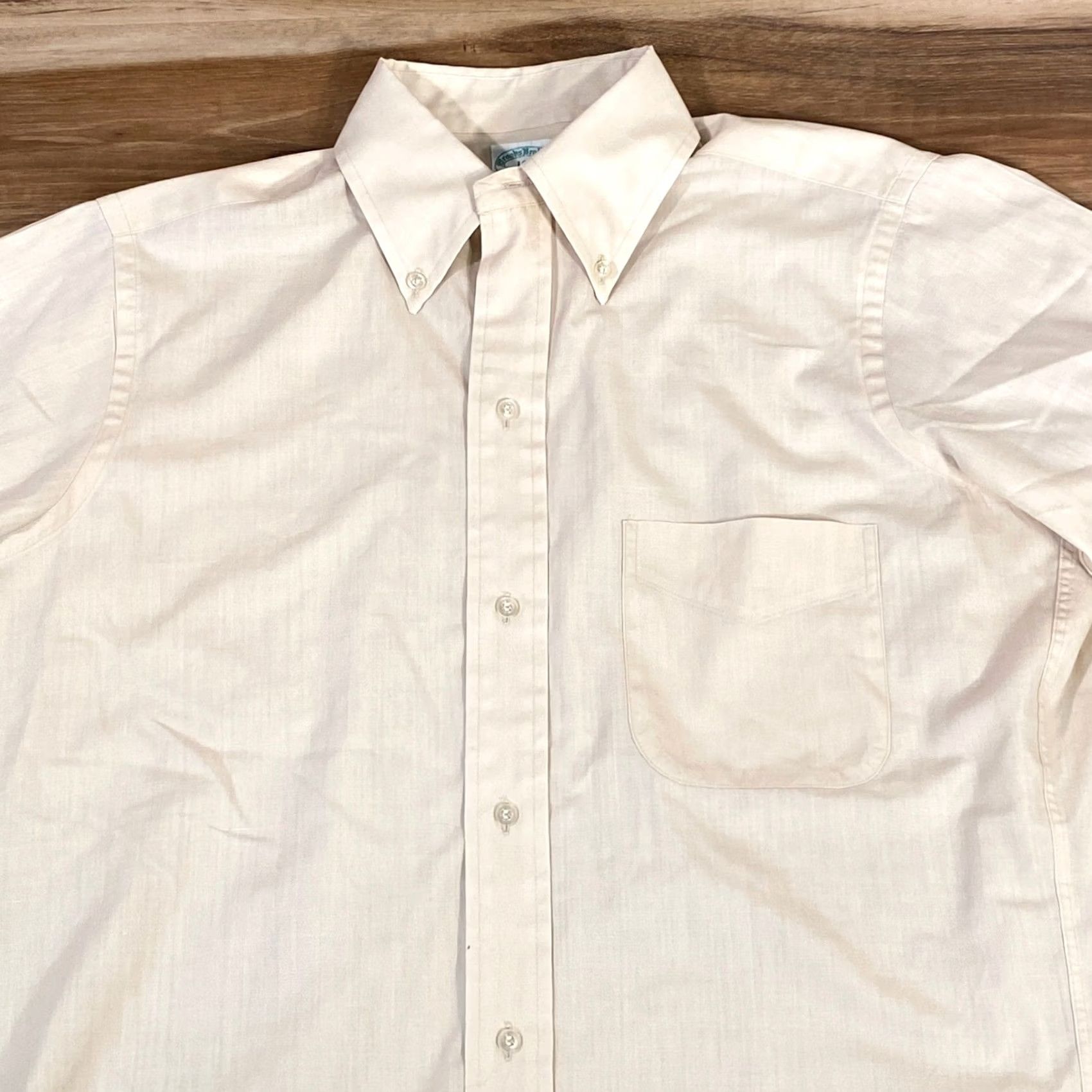 Brooks Brothers VINTAGE Brooks Brothers Brookscloth Shirt Men 14.5 Short Sleeve 6 Button 70s/80s Size US S / EU 44-46 / 1 - 4 Thumbnail
