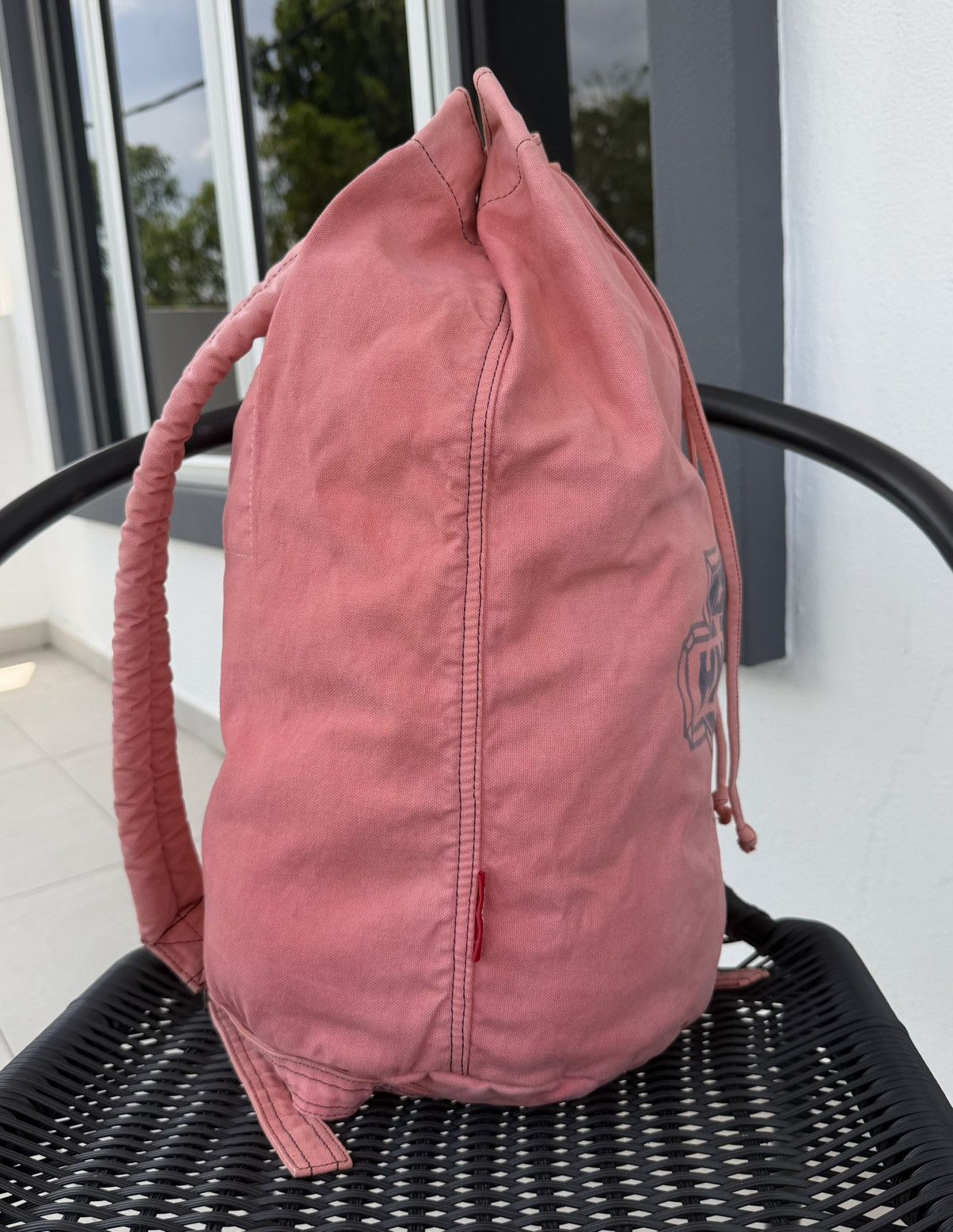 Hysteric Glamour Hysteric Pink Canvas Drawstring Backpack Y2K Archive Bag Size ONE SIZE - 11 Thumbnail
