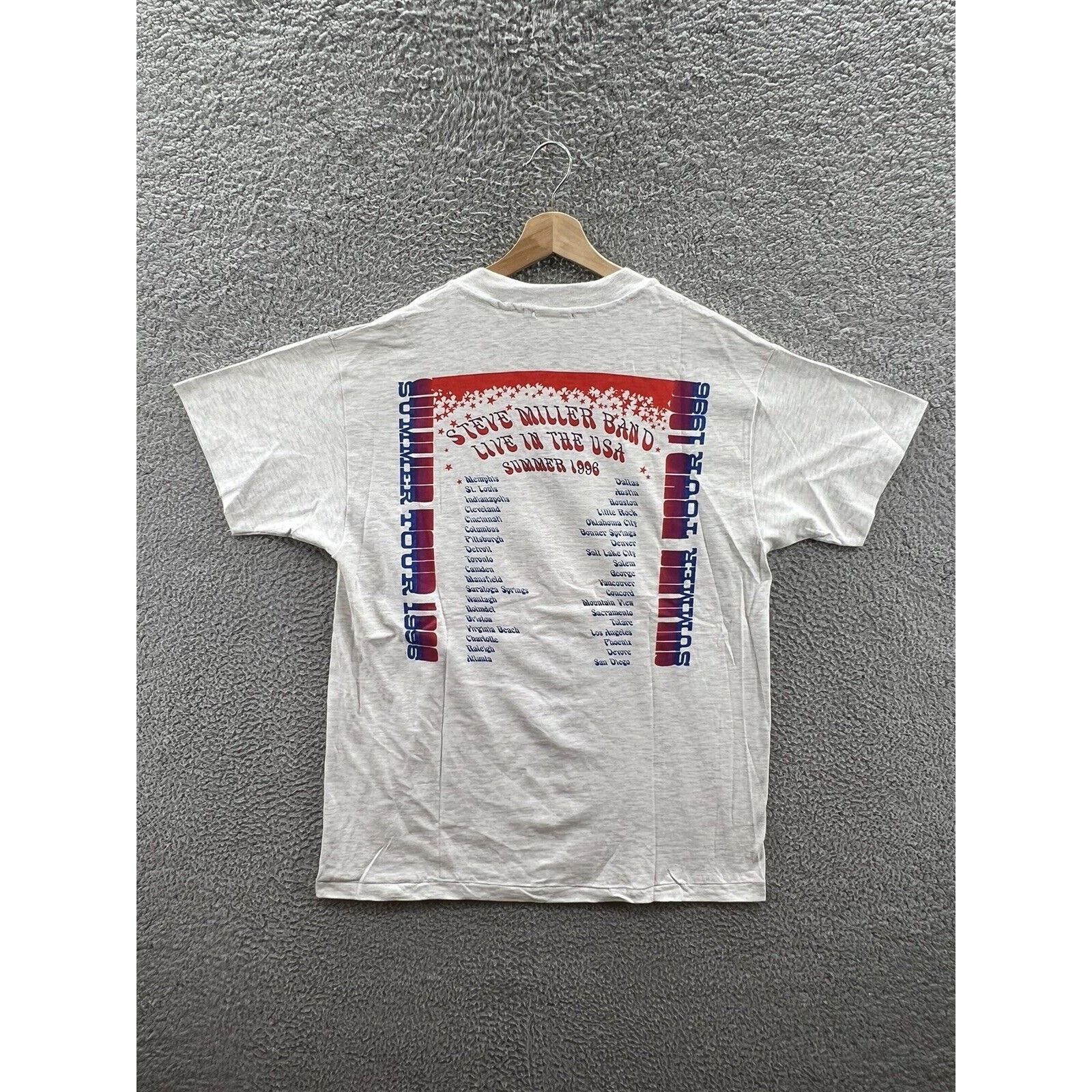 Hanes Hanes Steve Miller Band Live In The USA Summer 1996 T-Shirt Size US L / EU 52-54 / 3 - 2 Thumbnail