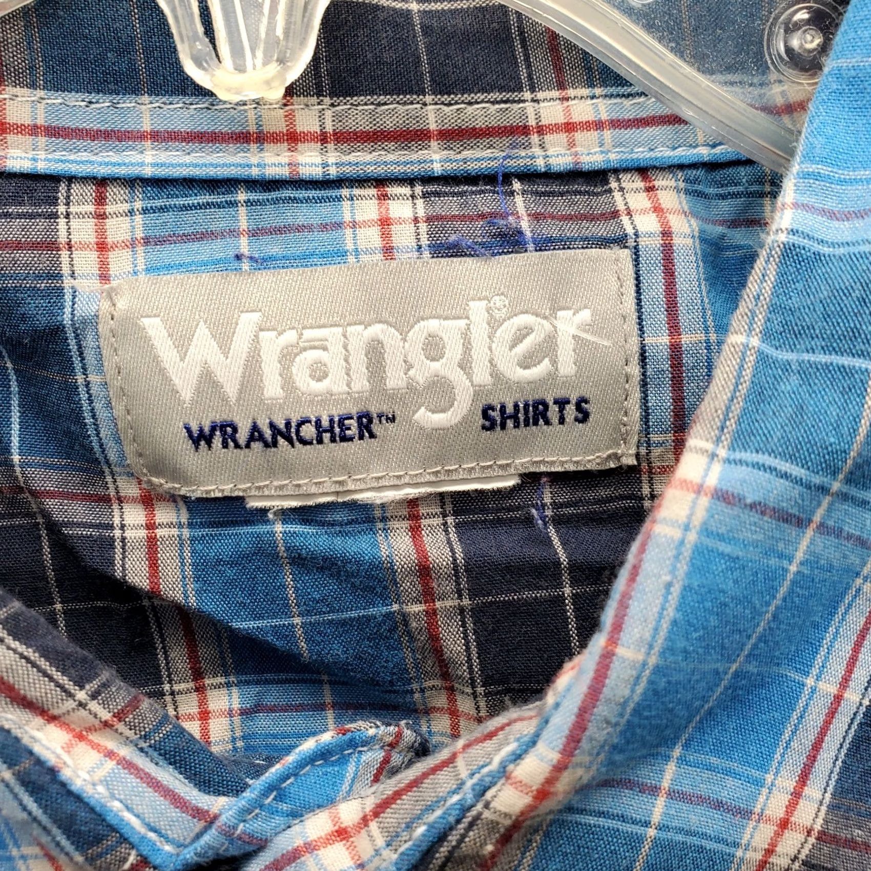 Wrangler Wrangler Wrancher Mens Western Shirt Mult Plaid Chest Pocket Snap Collar XL Size US XL / EU 56 / 4 - 6 Thumbnail