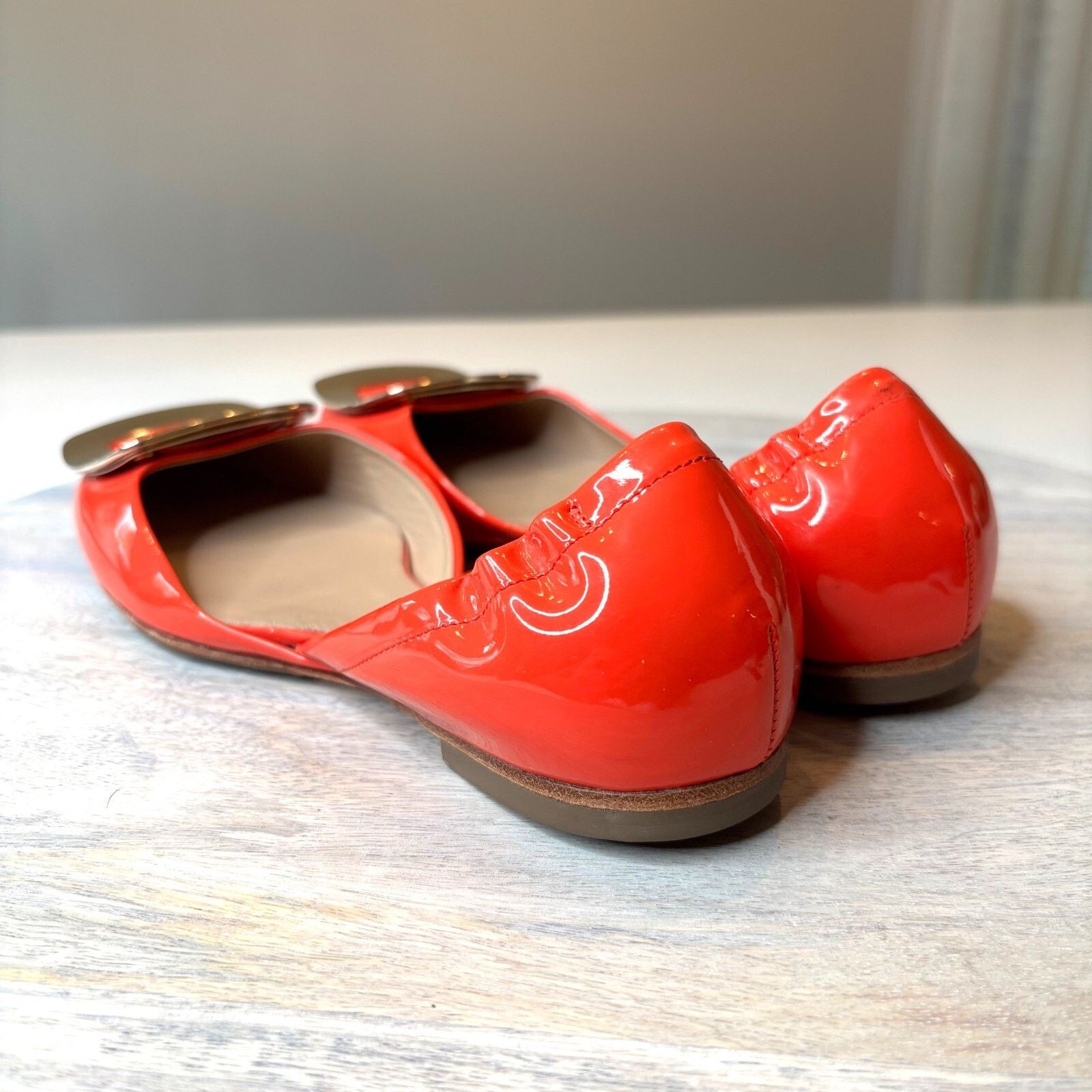 Roger Vivier Roger Vivier Women's Red Orange Ballet Flats Italy US Size 5 Size US 5 / IT 35 - 8 Thumbnail