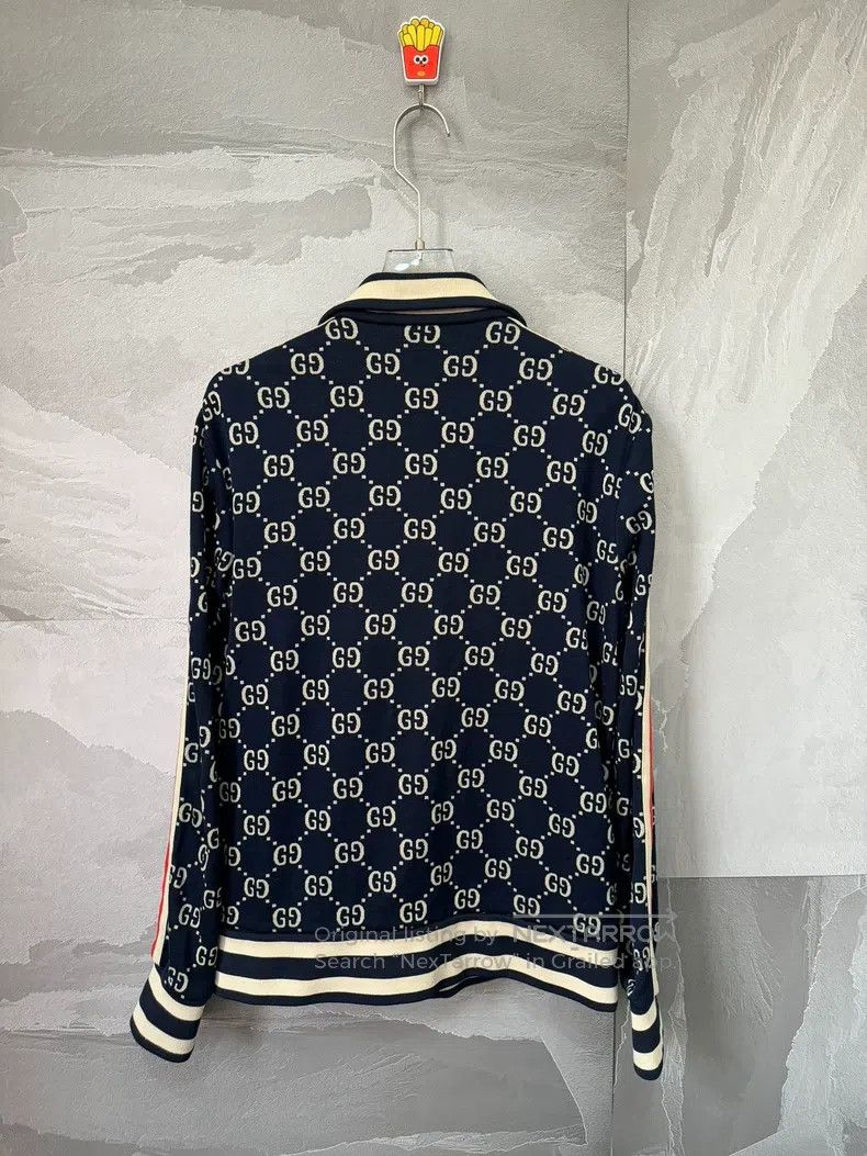 Gucci Gucci Red and blue full-print logo jacket school uniform j Size US XL / EU 56 / 4 - 2 Thumbnail