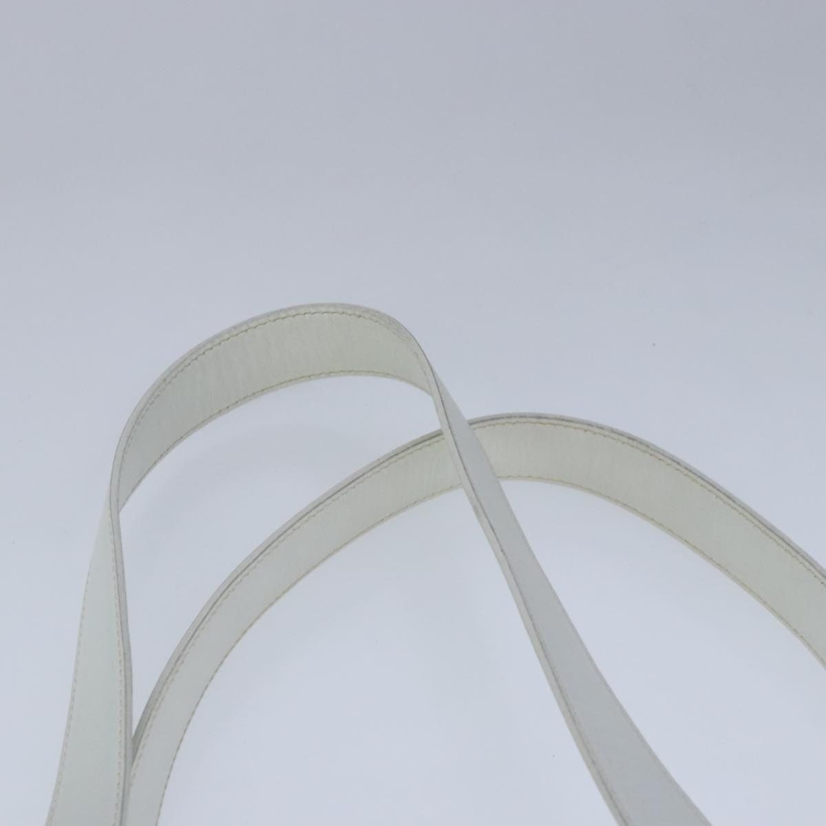 Celine CELINE Ribbon Tote Bag Leather White Black Size ONE SIZE - 8 Thumbnail