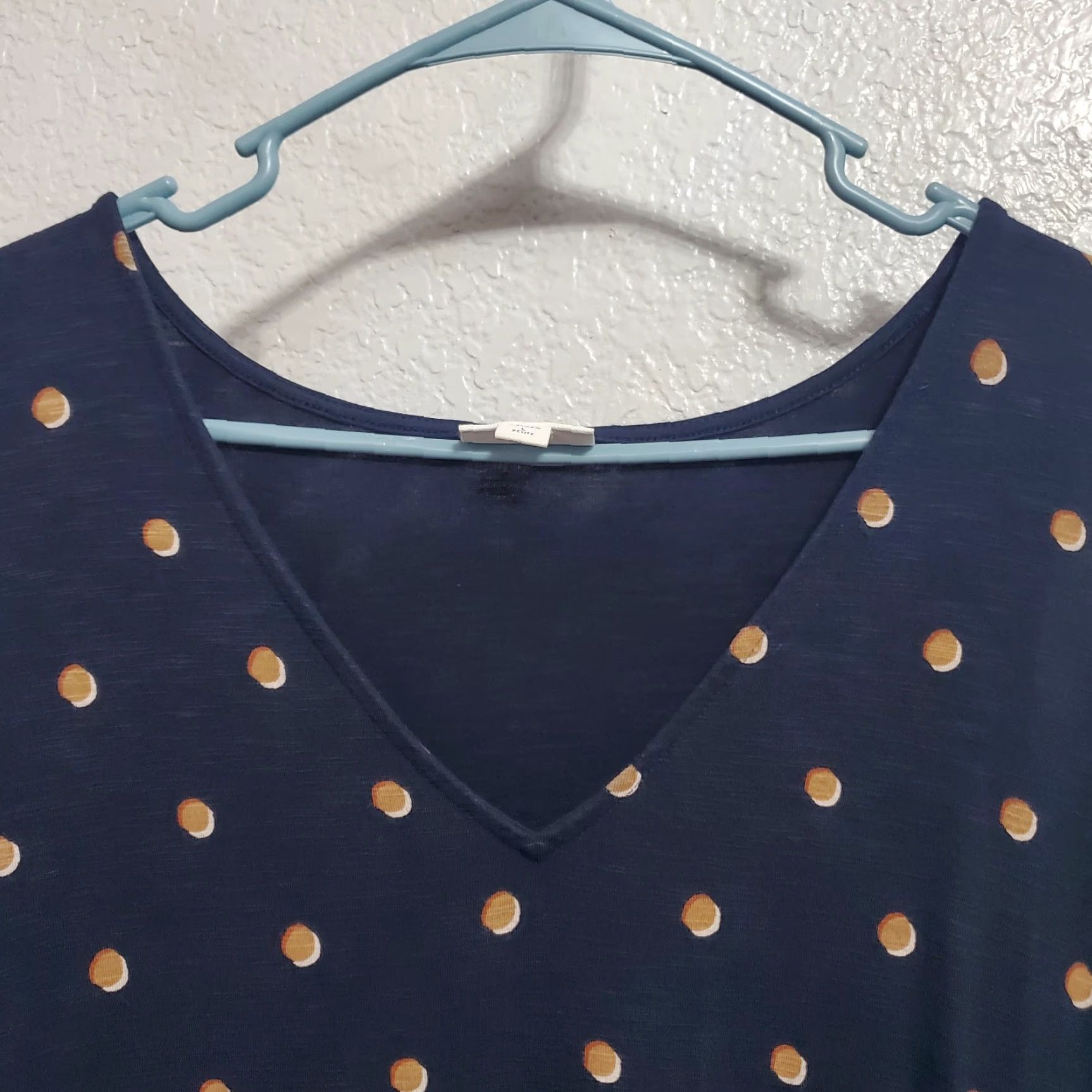 J. Jill J Jill Maxi Dress Women Petite L Blue Polka Dot Sleeveless V-Neck Pockets Casual A-Line Maxi 95% Rayon 5% Spandex Size L / US 10 / IT 46 - 5 Thumbnail