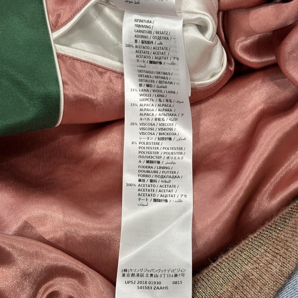 Gucci GUCCI GREEN PINK SATIN EMBROIDERED PANTHER BOMBER SIZE 50 L Size US L / EU 52-54 / 3 - 12 Thumbnail