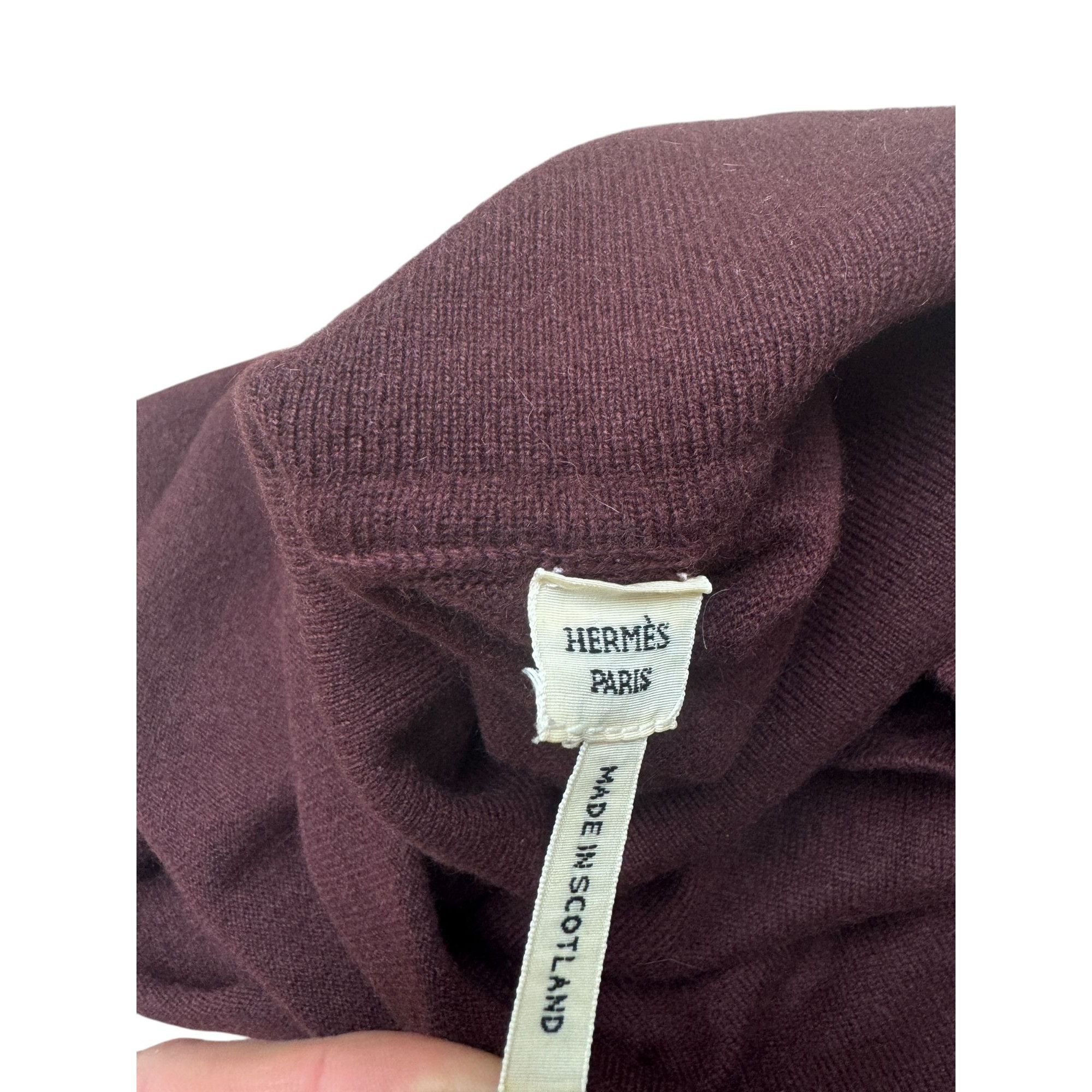 Hermes Burgundy Brown Cashmere Vest Size L / US 10 / IT 46 - 3 Thumbnail