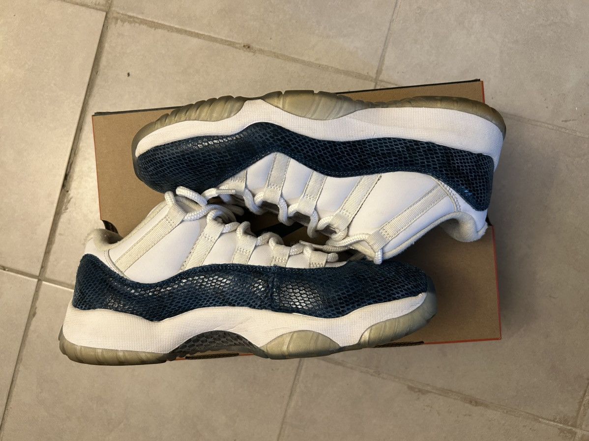 Jordan 11 Low Retro Navy Snakeskin