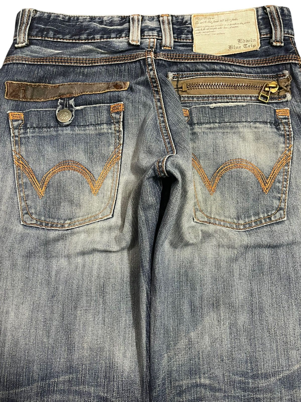 Edwin Vintage Edwin Blue Trip Faded Wash Style Loose Jeans Size US 30 / EU 46 - 5 Thumbnail