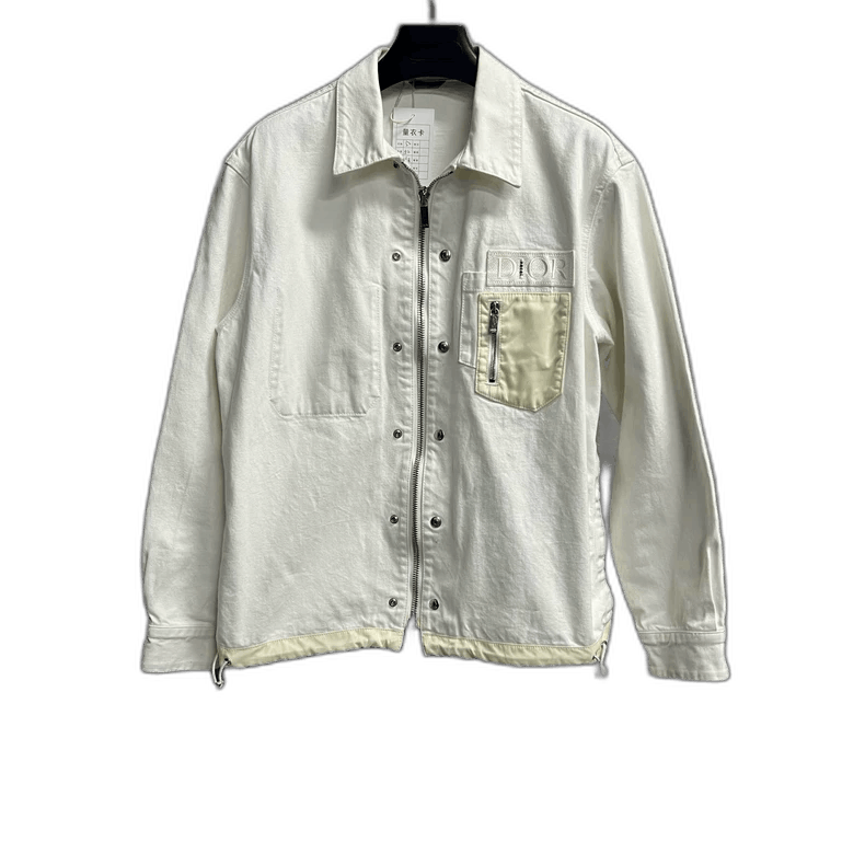 Dior Dior White Zippered Long Sleeve Casual Jacket Size US L / EU 52-54 / 3 - 1 Thumbnail