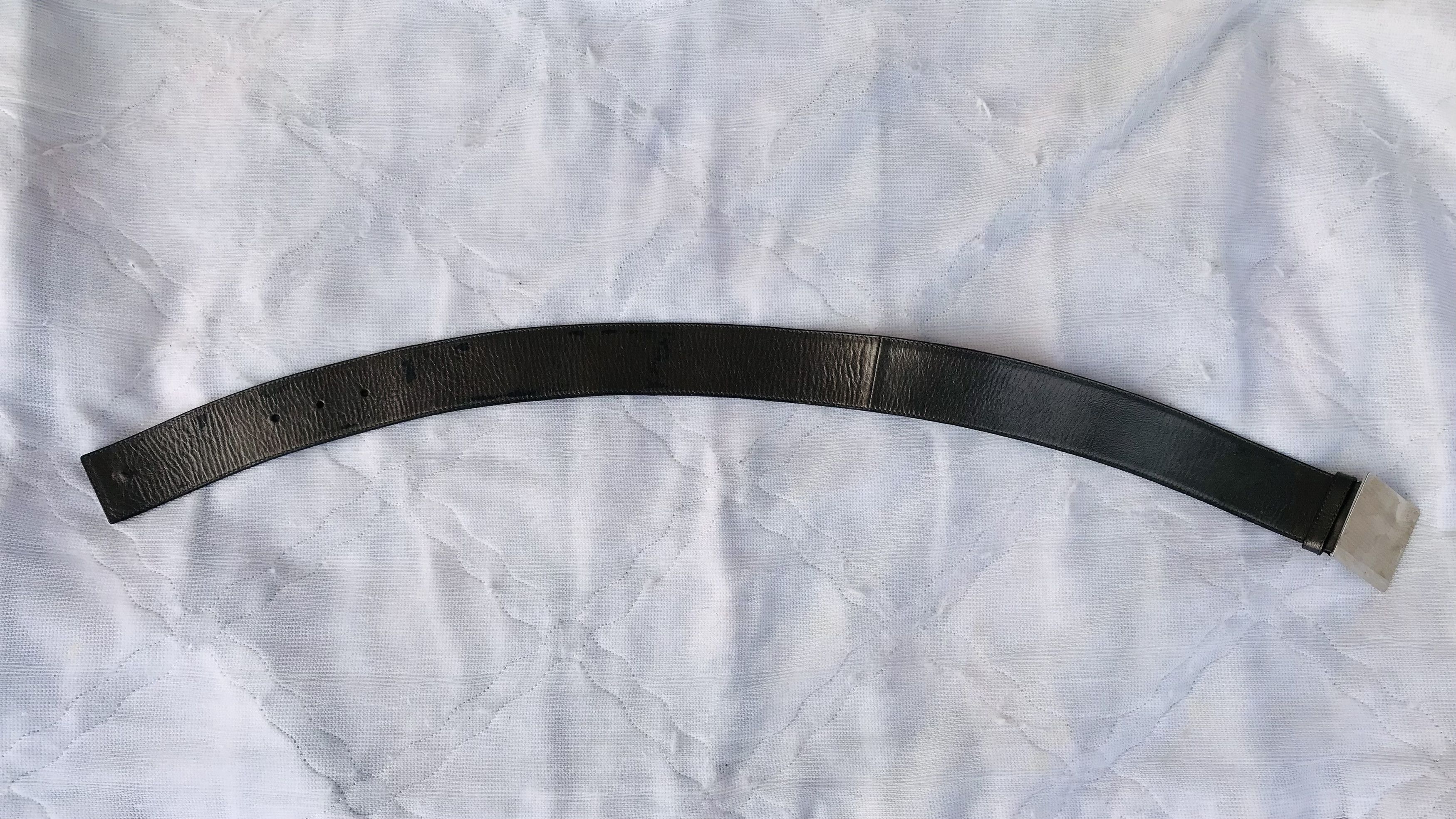 Miu Miu Miu Miu Waist Belt Women’s Black Leather Wide Size 30/75 Size ONE SIZE - 3 Thumbnail